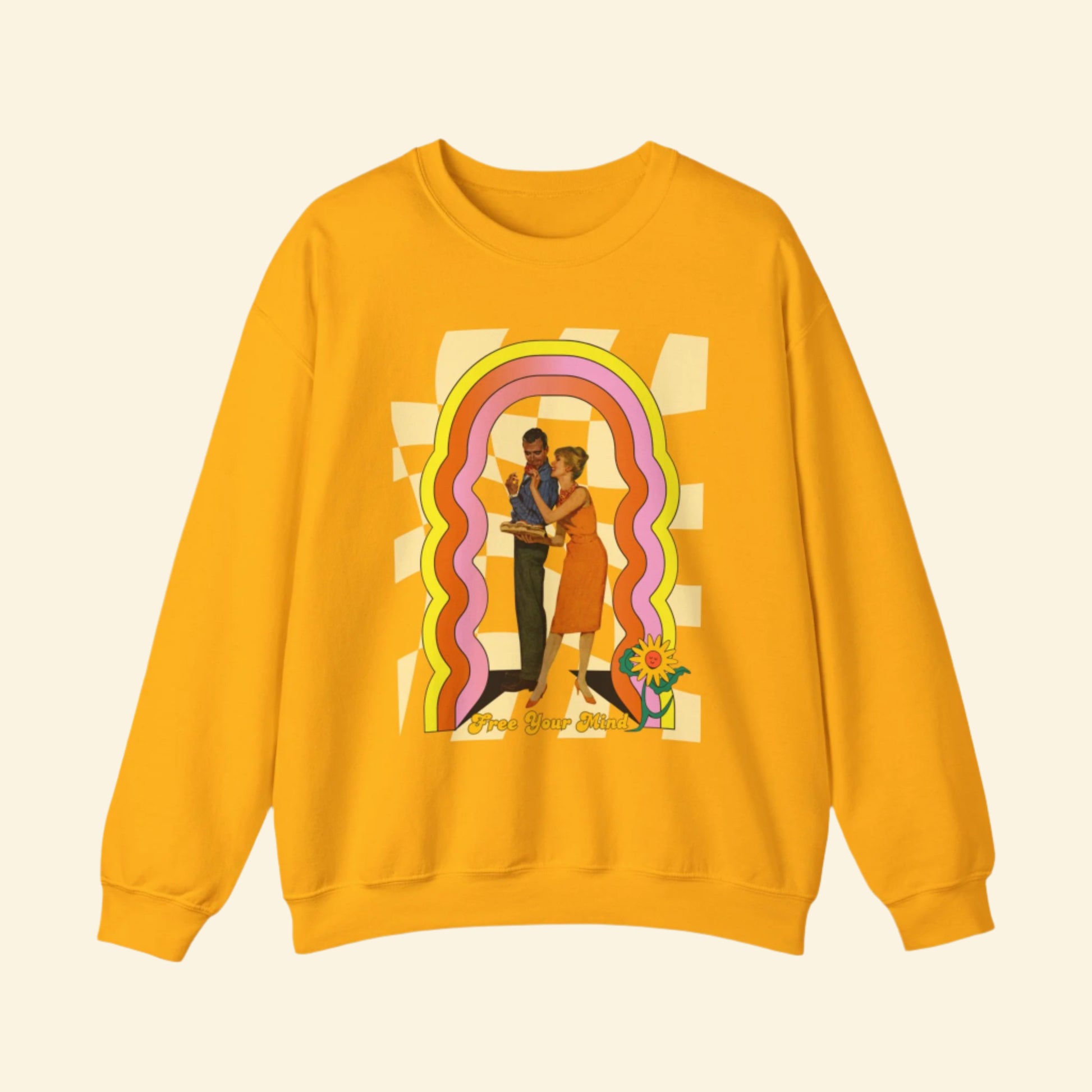 Free Your Mind Graphic Crewneck Sweatshirt - Perfect for Casual Wear