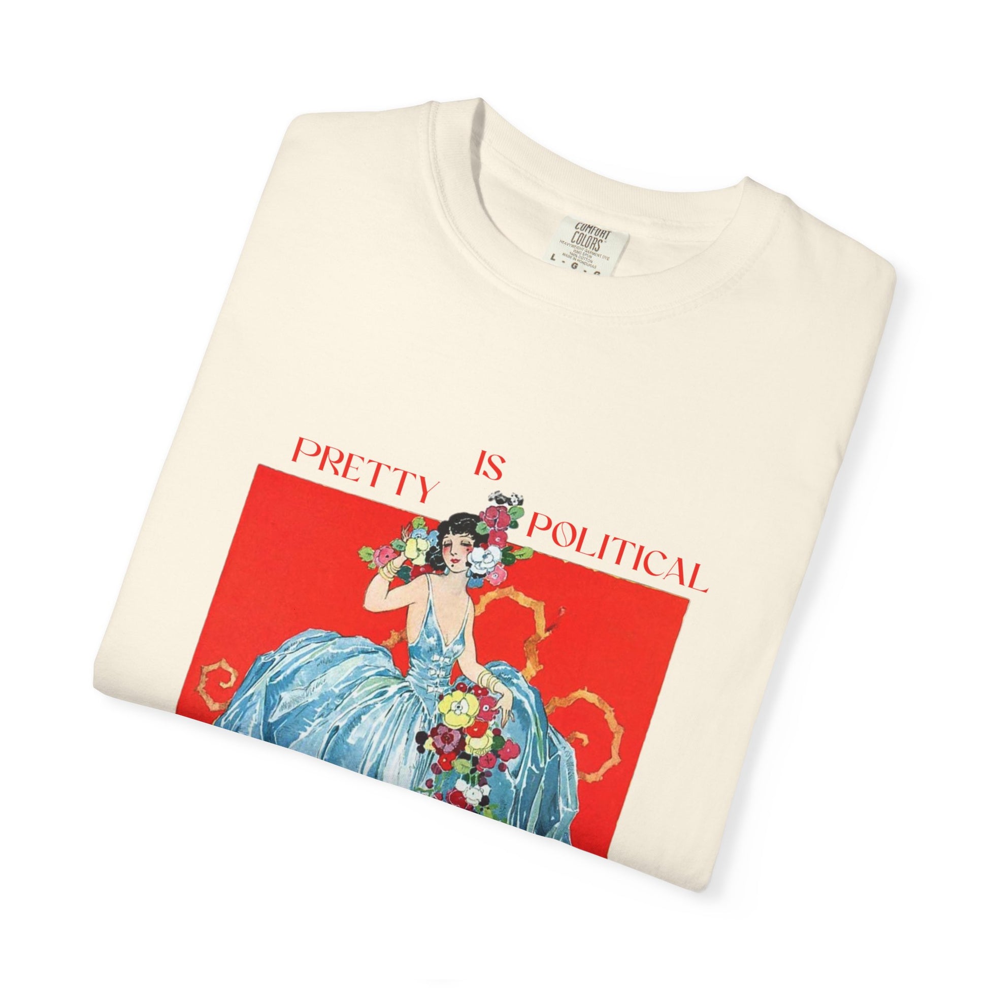 Political Statement T-Shirt, "Pretty Is Political" Vintage Aesthetic