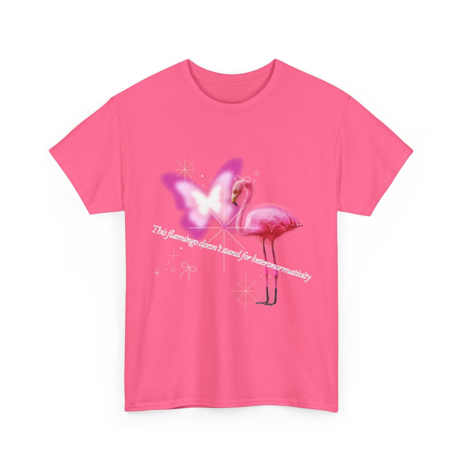 Pink Flamboyant Flamingo, LGBTQ+ Empowering Soft Unisex T-Shirt