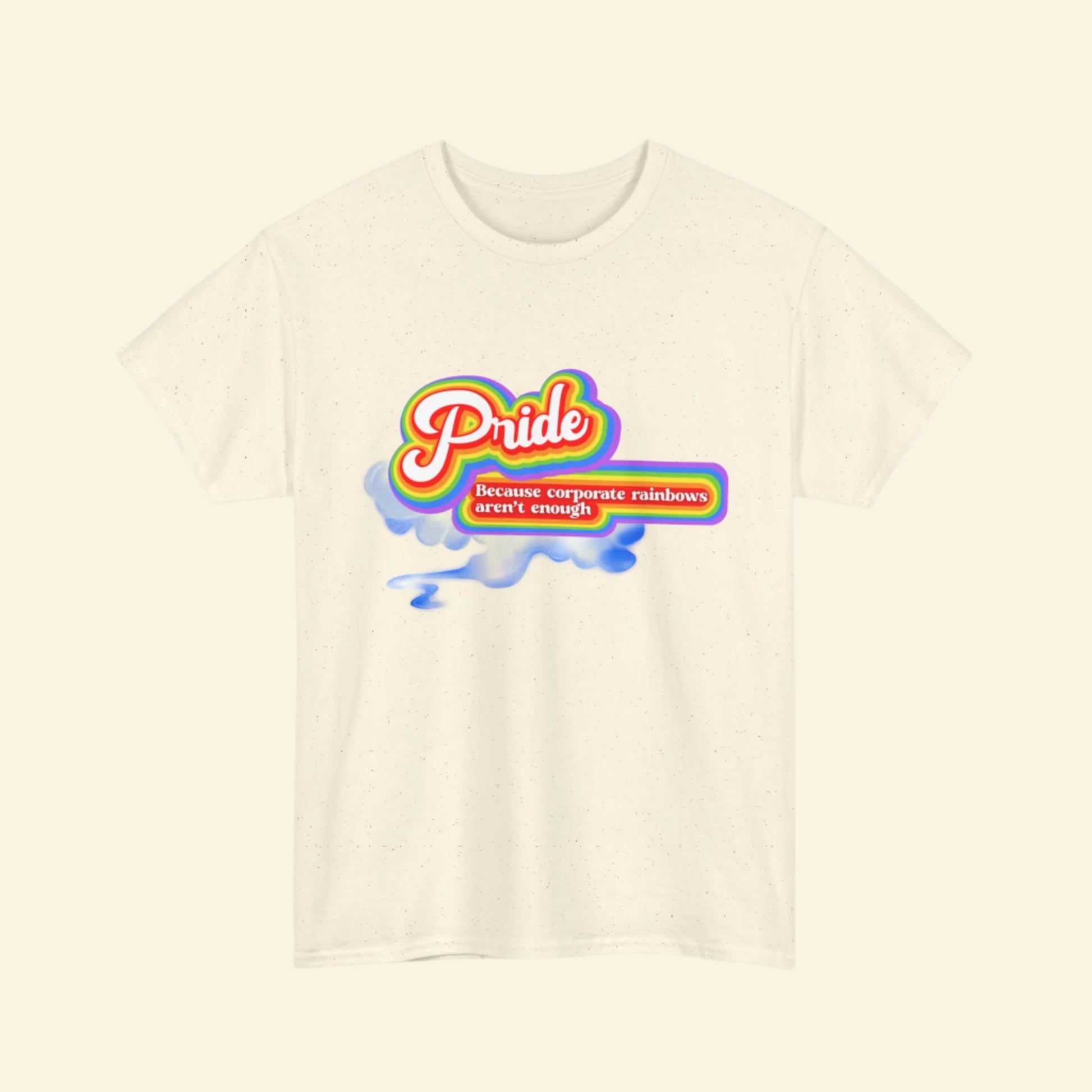 Pride Unisex Heavy Cotton Tee, Rainbow Shirt, LGBT Apparel Retro Tee