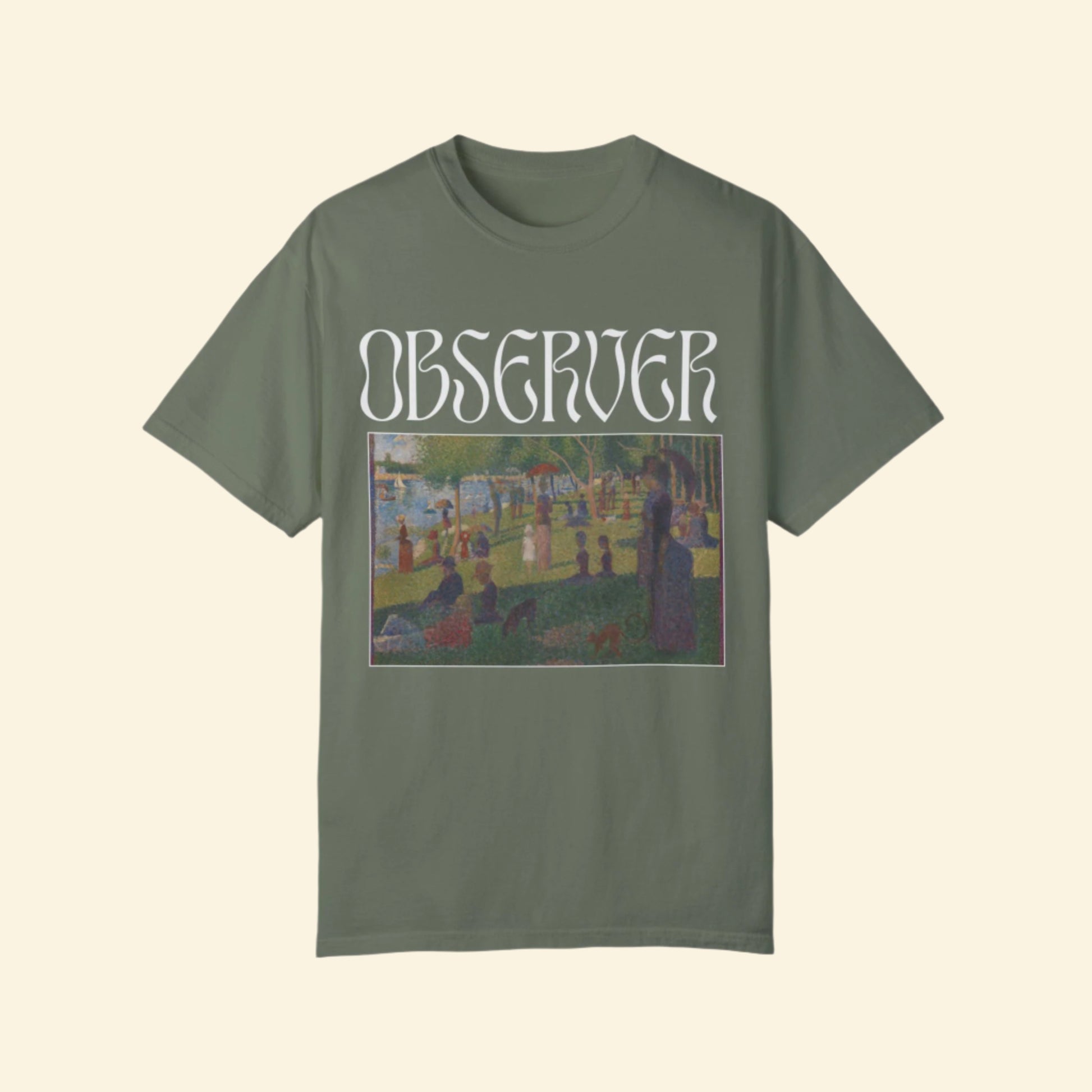 Unisex Observer T-Shirt | Garment-Dyed Art Tee for Art Lovers