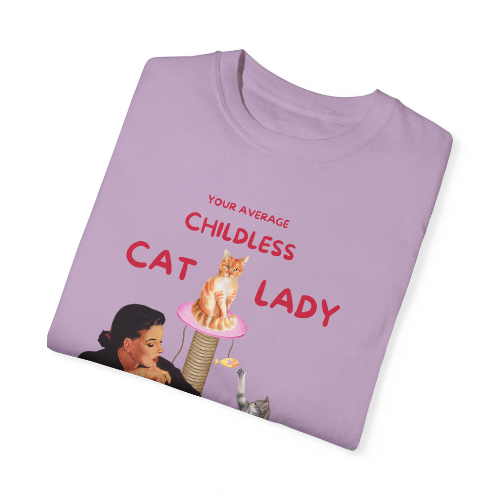 Childless Cat Lady T-Shirt - Fun, Quirky Tee for Cat Lovers- Women Empowerment Tees
