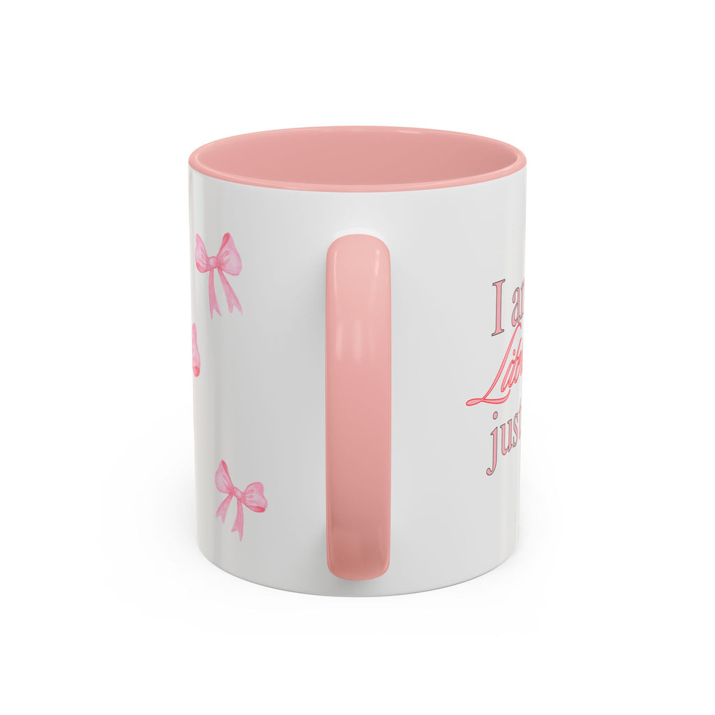 Stylish Pink Bow Accent Coffee Mug - Perfect Gift for Girly Vibes