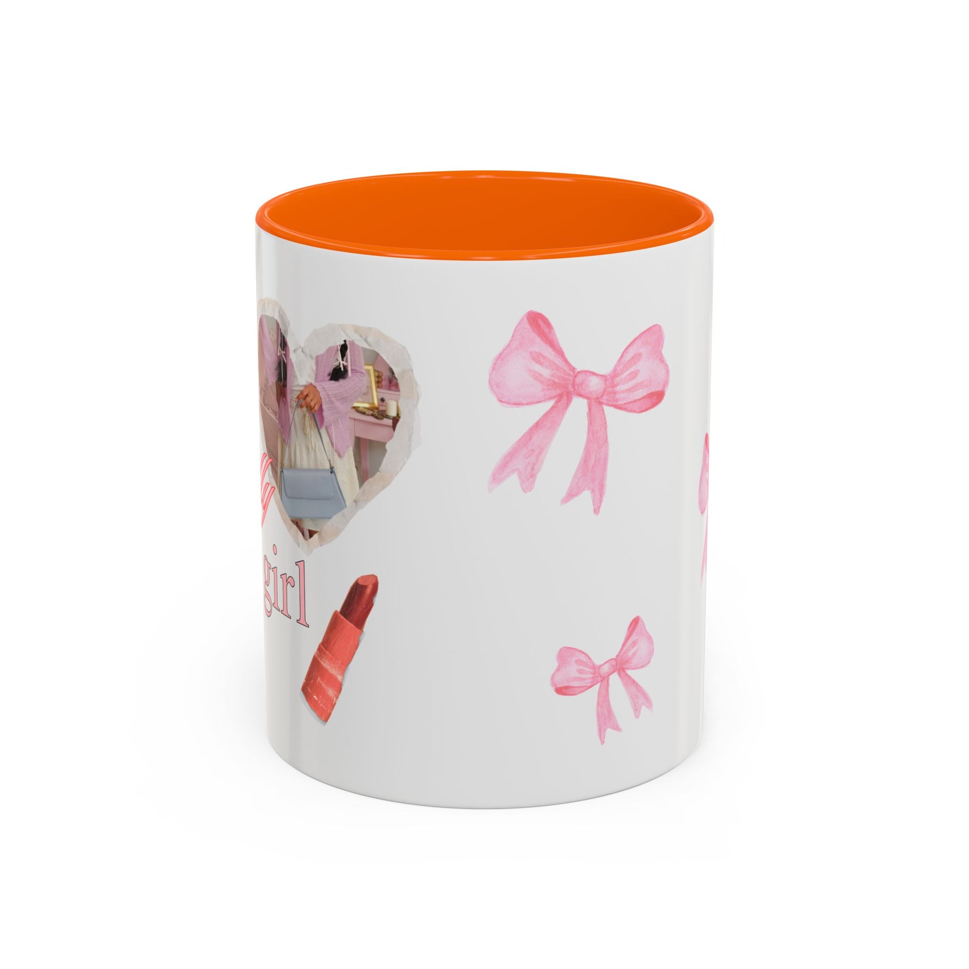 Stylish Pink Bow Accent Coffee Mug - Perfect Gift for Girly Vibes