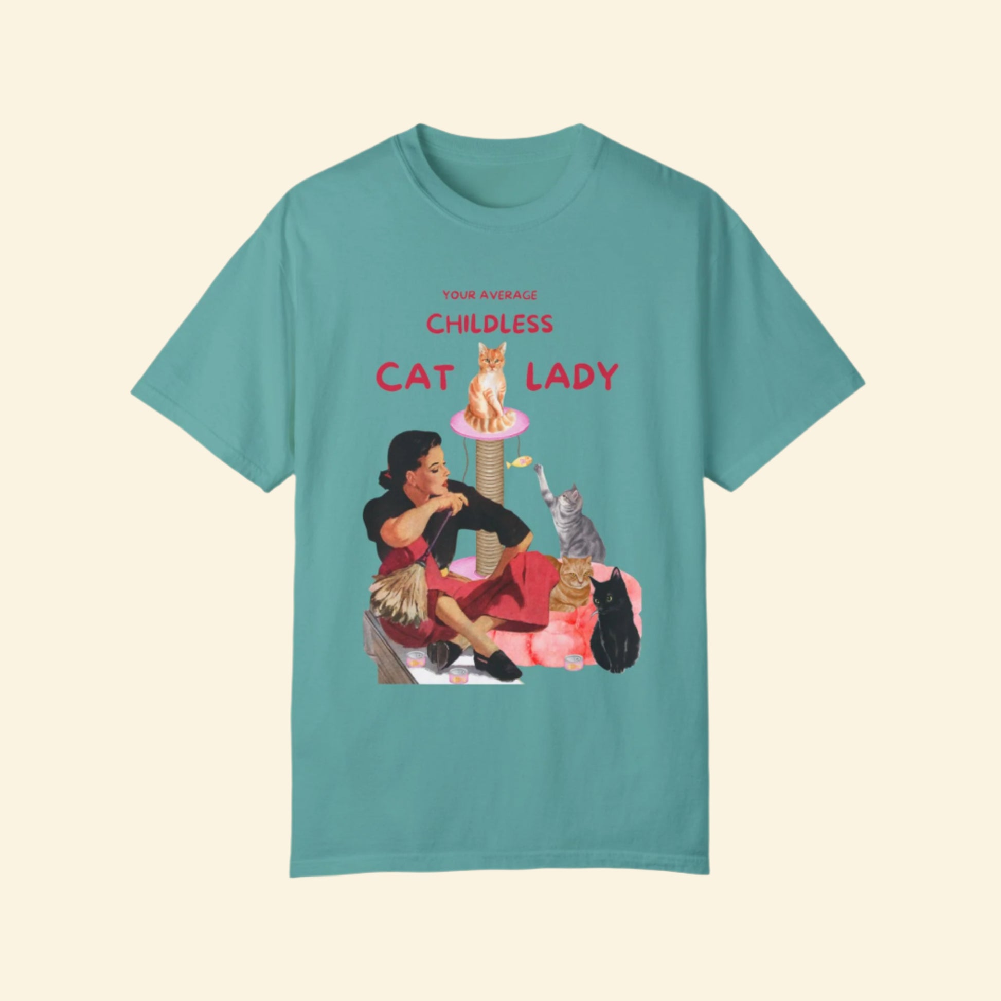Childless Cat Lady T-Shirt - Fun, Quirky Tee for Cat Lovers- Women Empowerment Tees