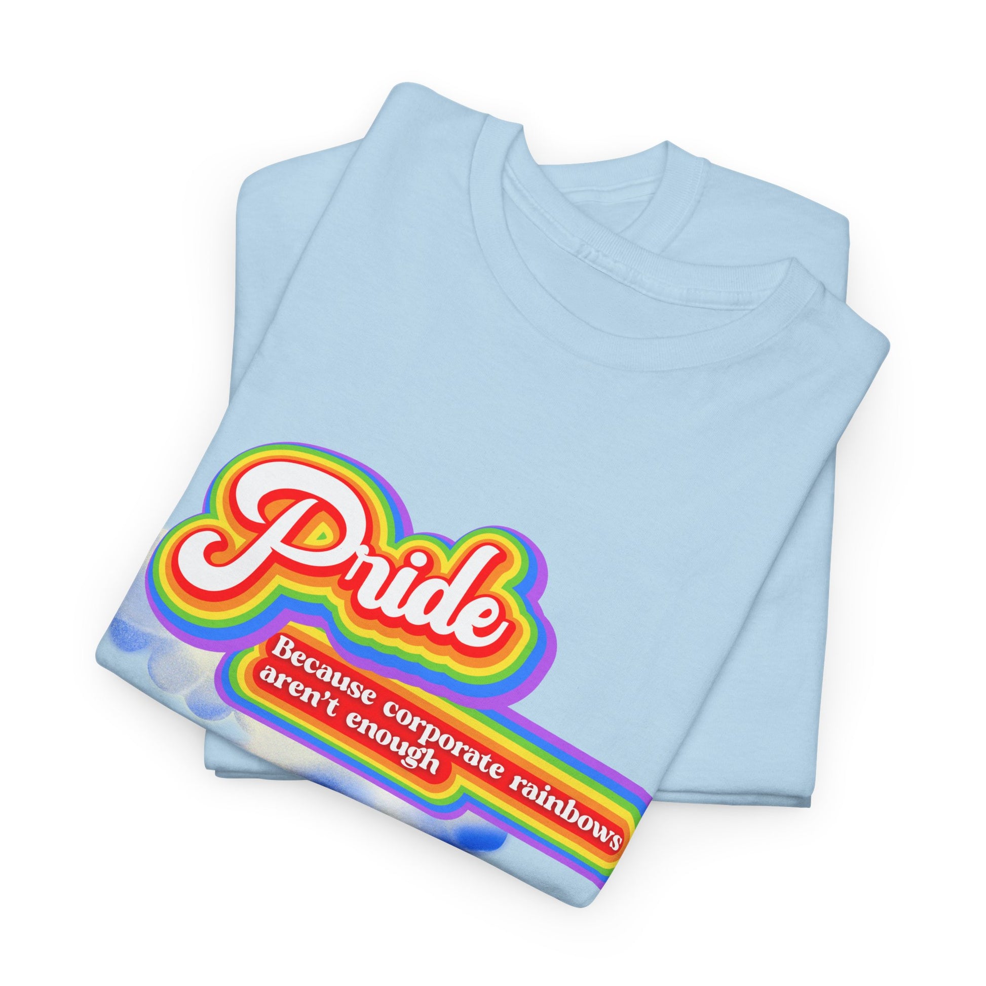 Pride Unisex Heavy Cotton Tee, Rainbow Shirt, LGBT Apparel Retro Tee