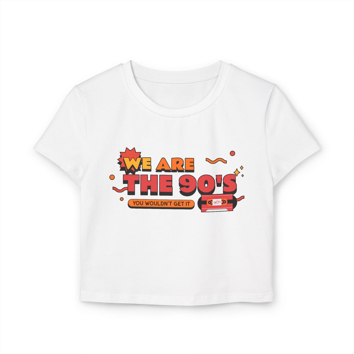 90s Inspired Women's Baby Tee - Retro Graphic Shirt