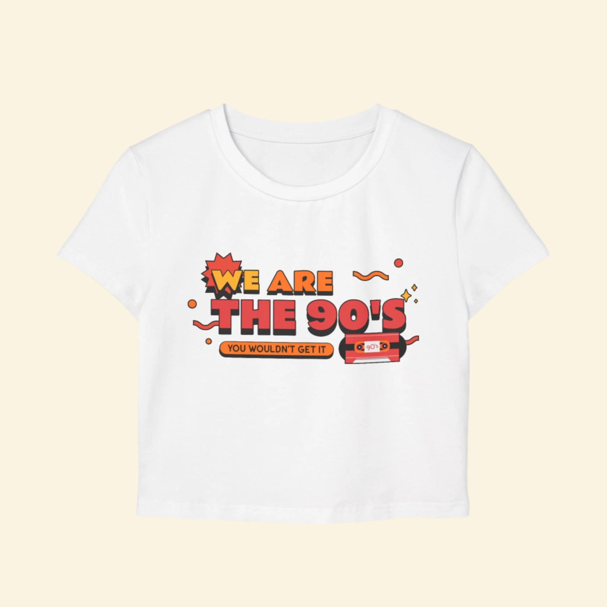 90s Inspired Women's Baby Tee - Retro Graphic Shirt