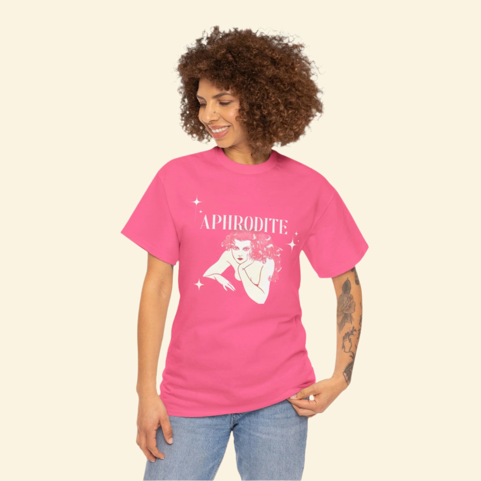 Aphrodite Unisex Heavy Cotton Tee - Bold Graphic Vintage T-Shirt