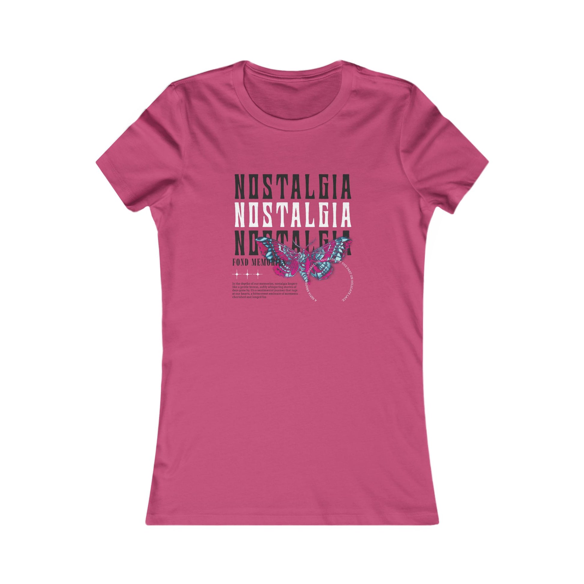 Nostalgia Butterfly Women's Favorite Tee - Casual Vintage Style Shirt