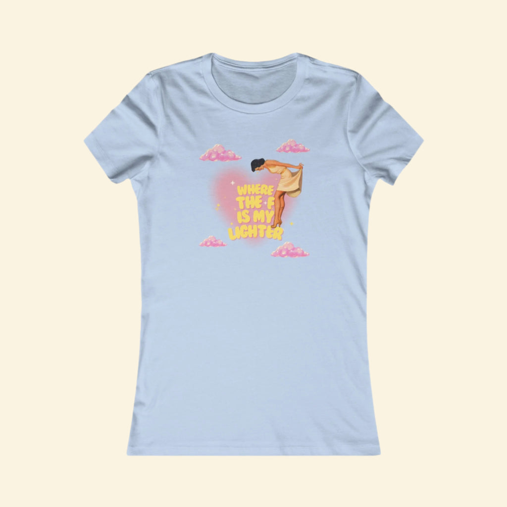 Playful Women's Graphic Tee - 'Where the F is My Light?'