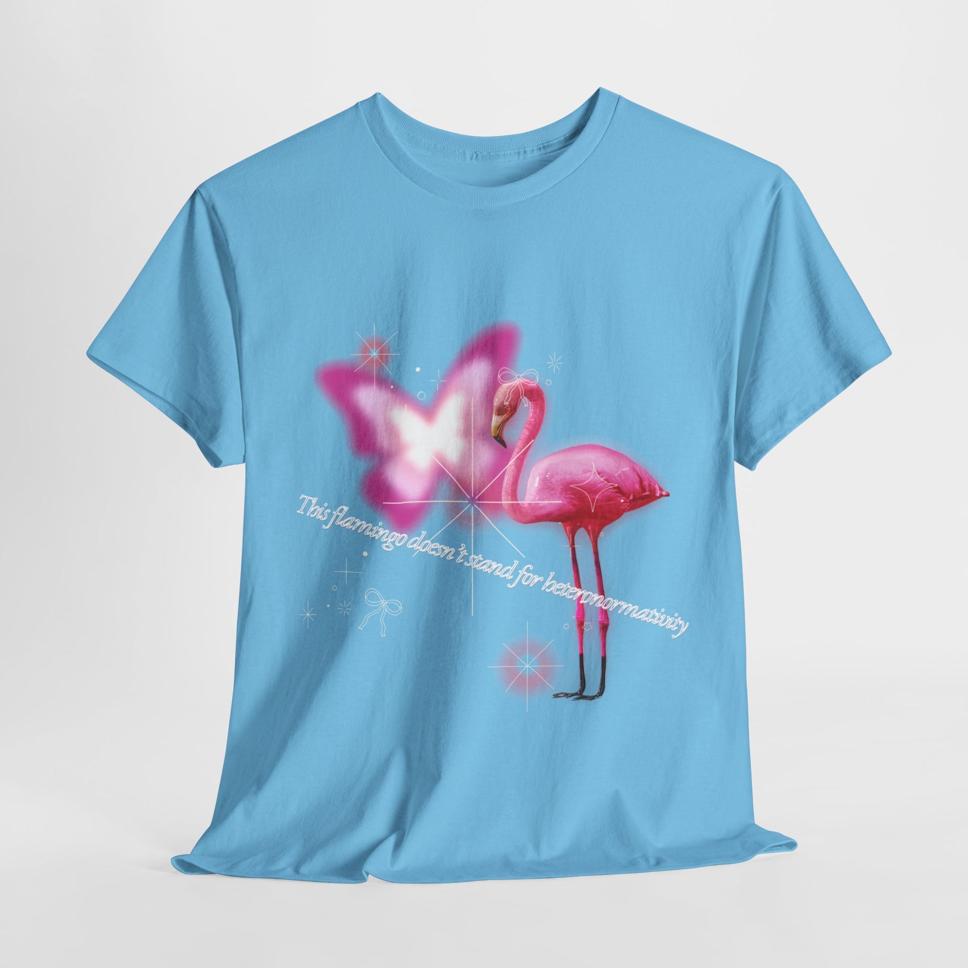 Pink Flamboyant Flamingo, LGBTQ+ Empowering Soft Unisex T-Shirt