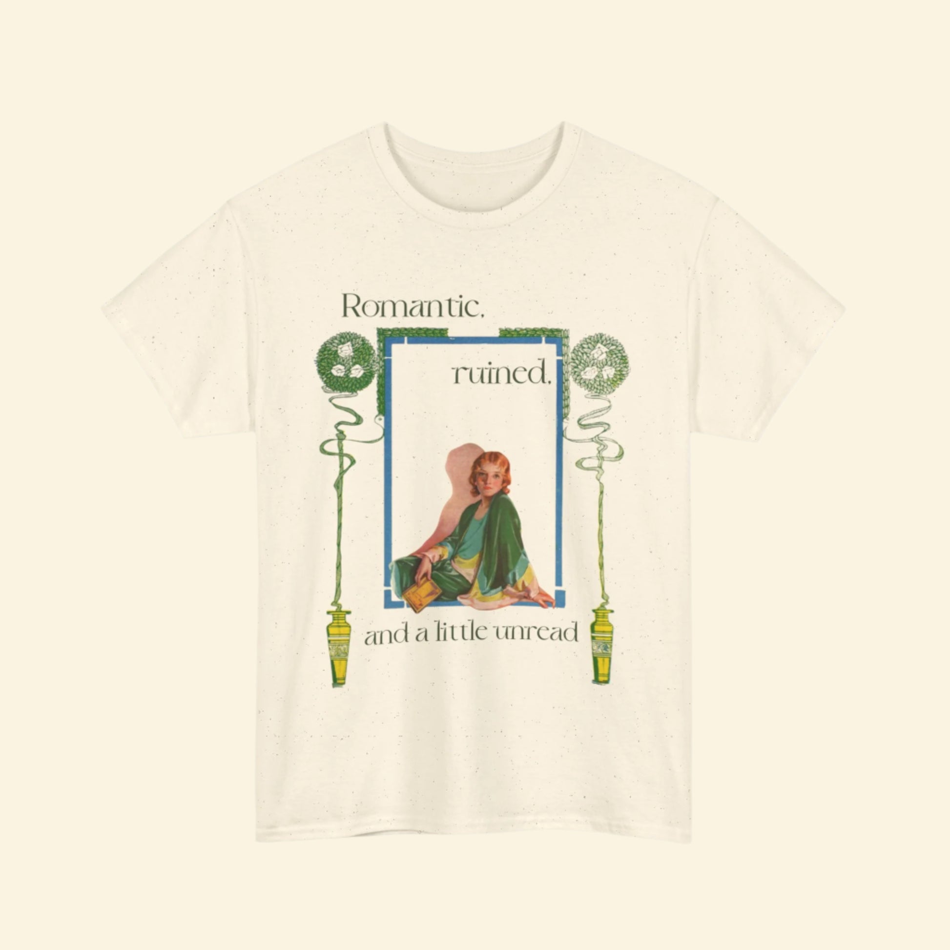Poet's Soul Vintage Tee-" Romantic, Ruined, and a Little Unread" Retro Tee