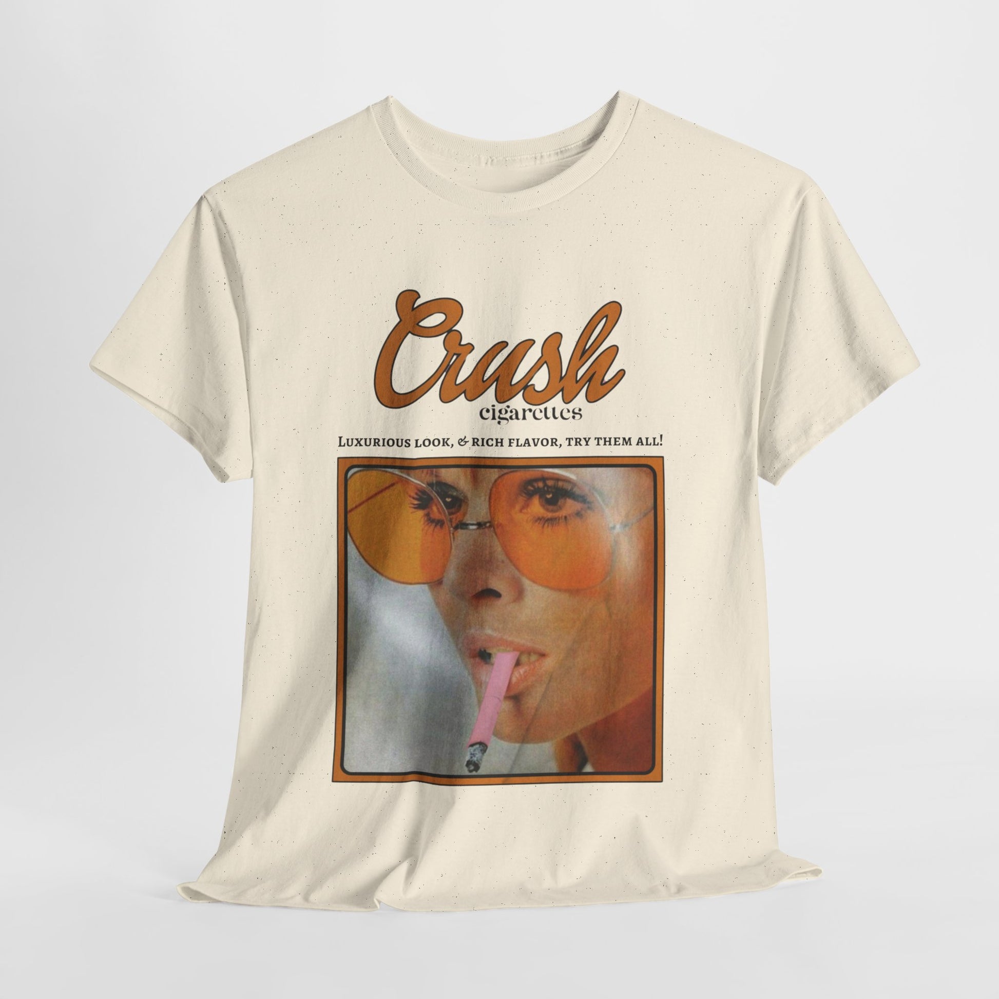 Retro Crush Graphic Unisex Heavy Cotton Tee, Vintage Aesthetic Shirt