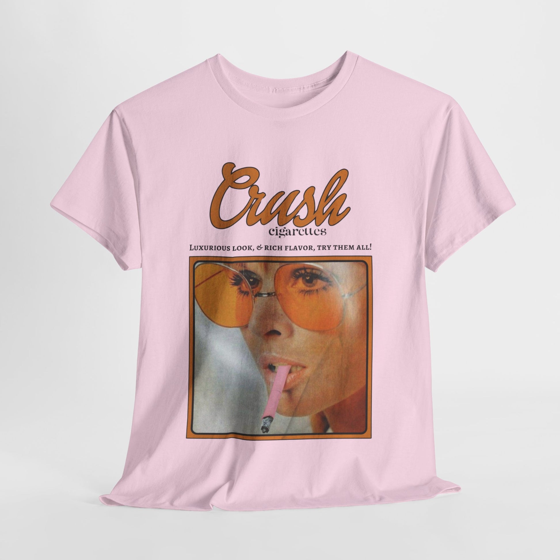 Retro Crush Graphic Unisex Heavy Cotton Tee, Vintage Aesthetic Shirt