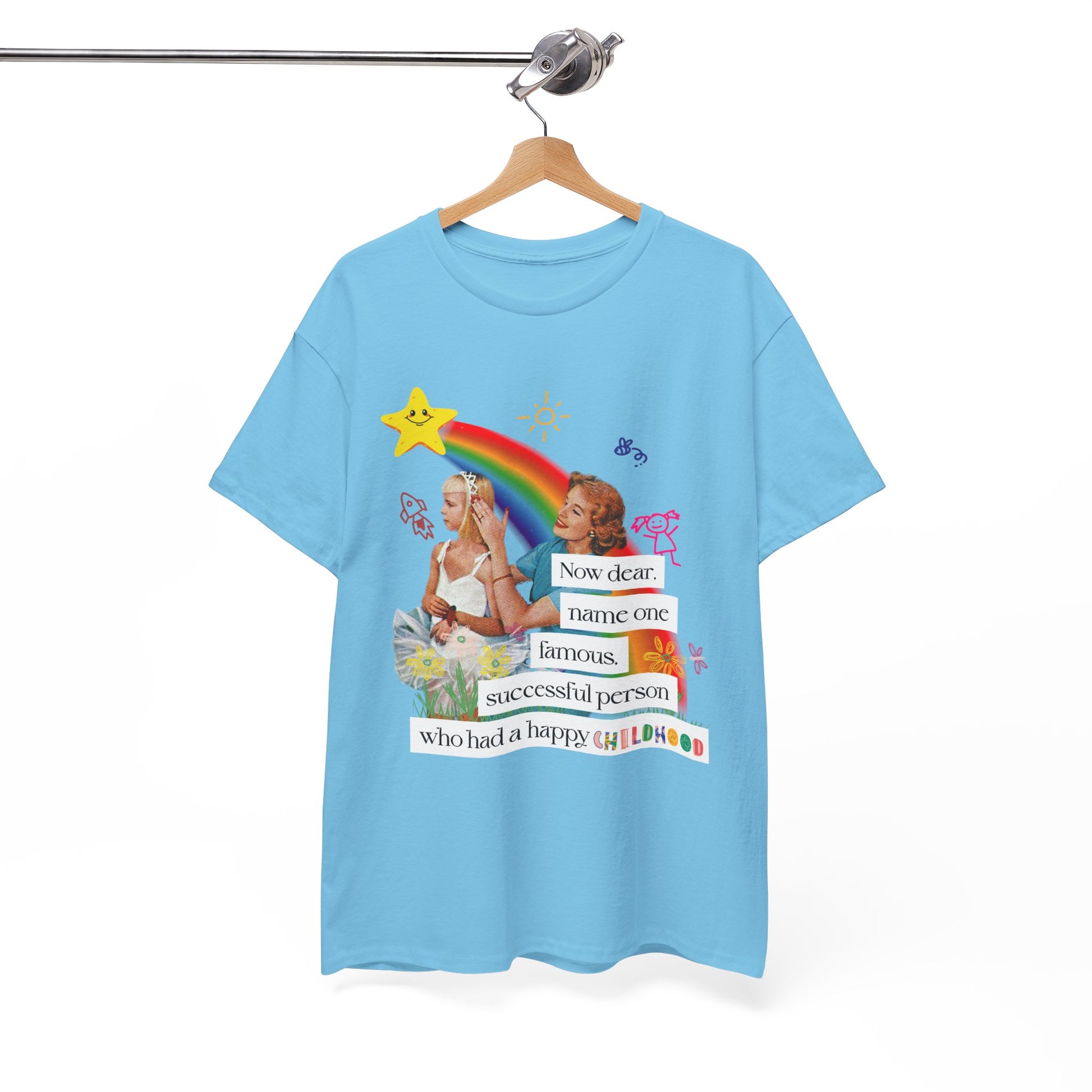Childhood Humor Unisex Heavy Cotton Tee, Vintage Nostalgia Graphic T-Shirt
