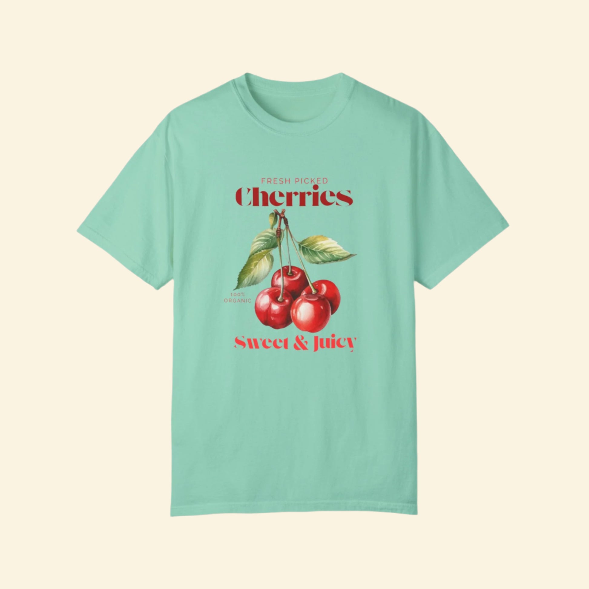 Fresh Picked Cherries Unisex Garment-Dyed T-Shirt - Sweet & Juicy Design