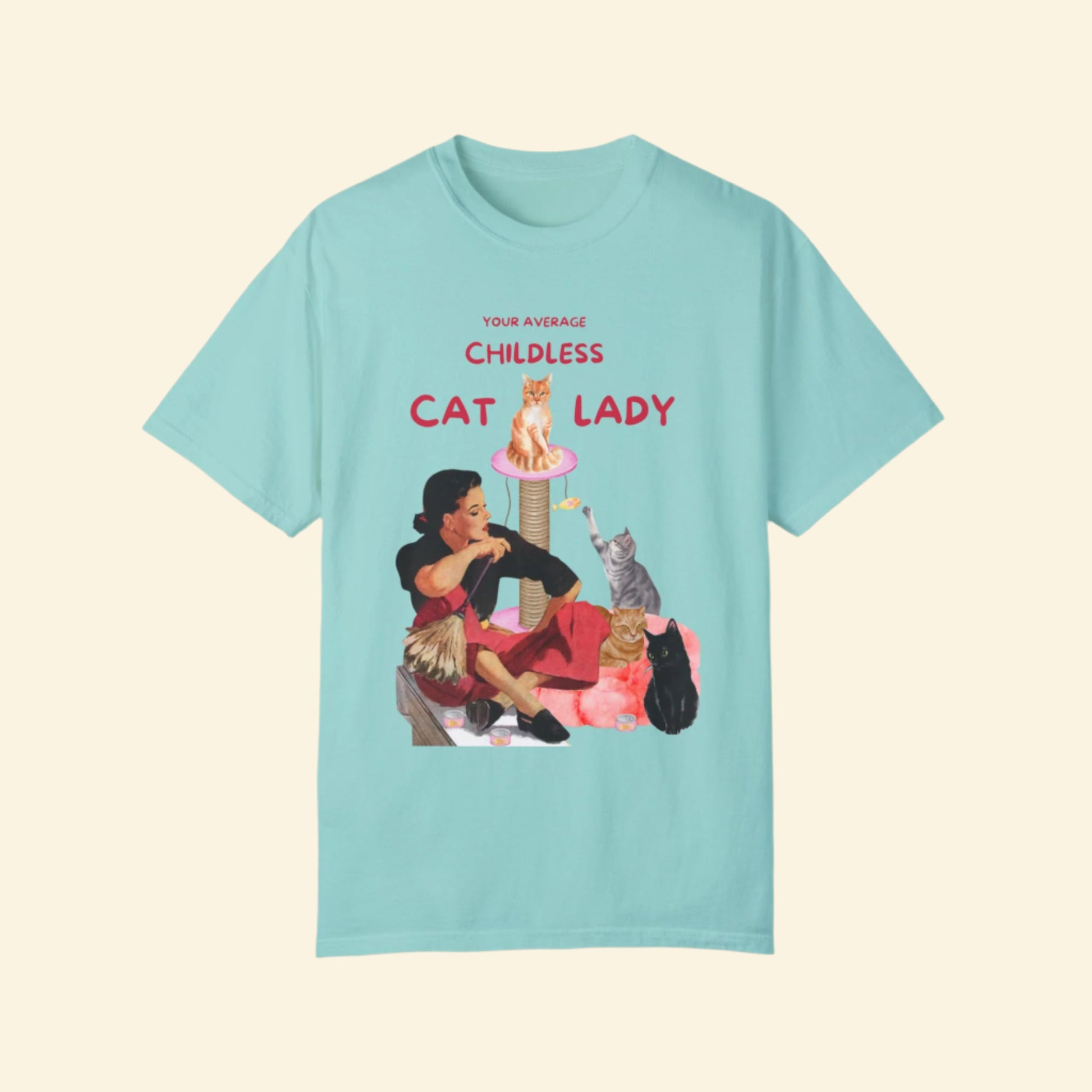 Childless Cat Lady T-Shirt - Fun, Quirky Tee for Cat Lovers- Women Empowerment Tees