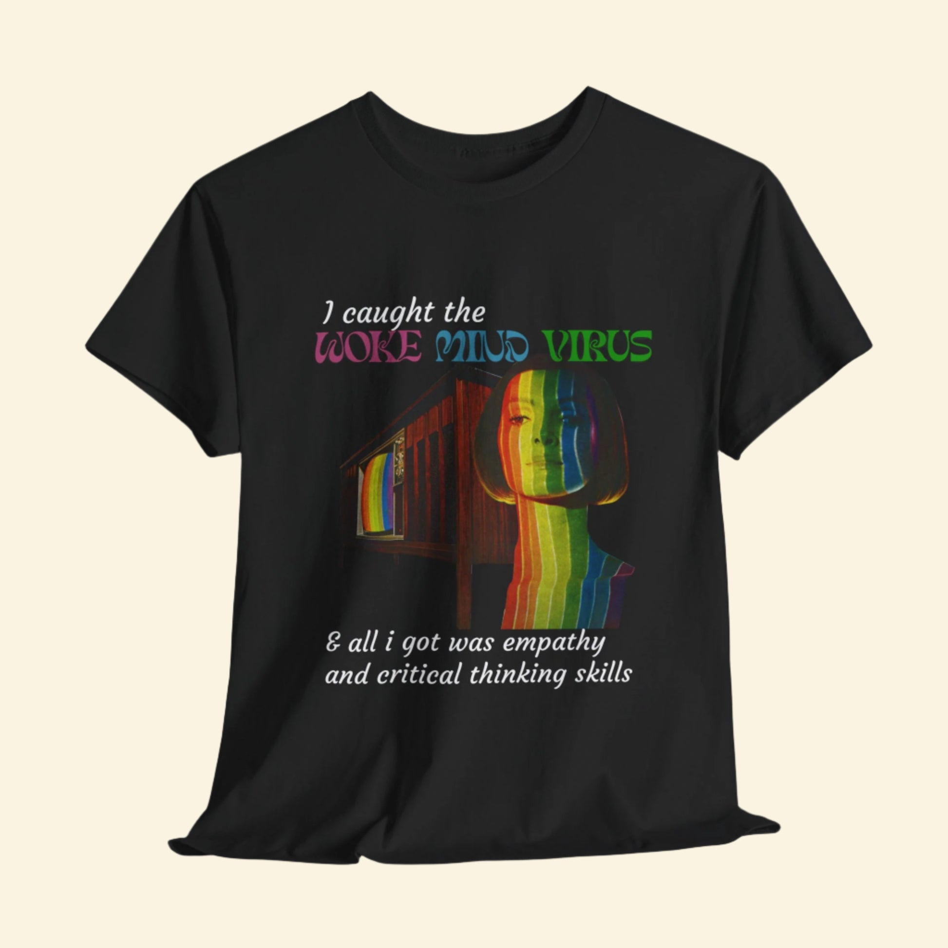 Woke Mind Virus Tee, Unisex Cotton T-Shirt for Critical Thinkers, Perfect Gift for Activists