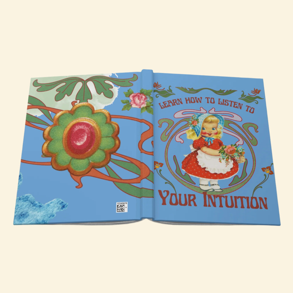 Vintage Floral Hardcover Journal: Listen to Your Intuition