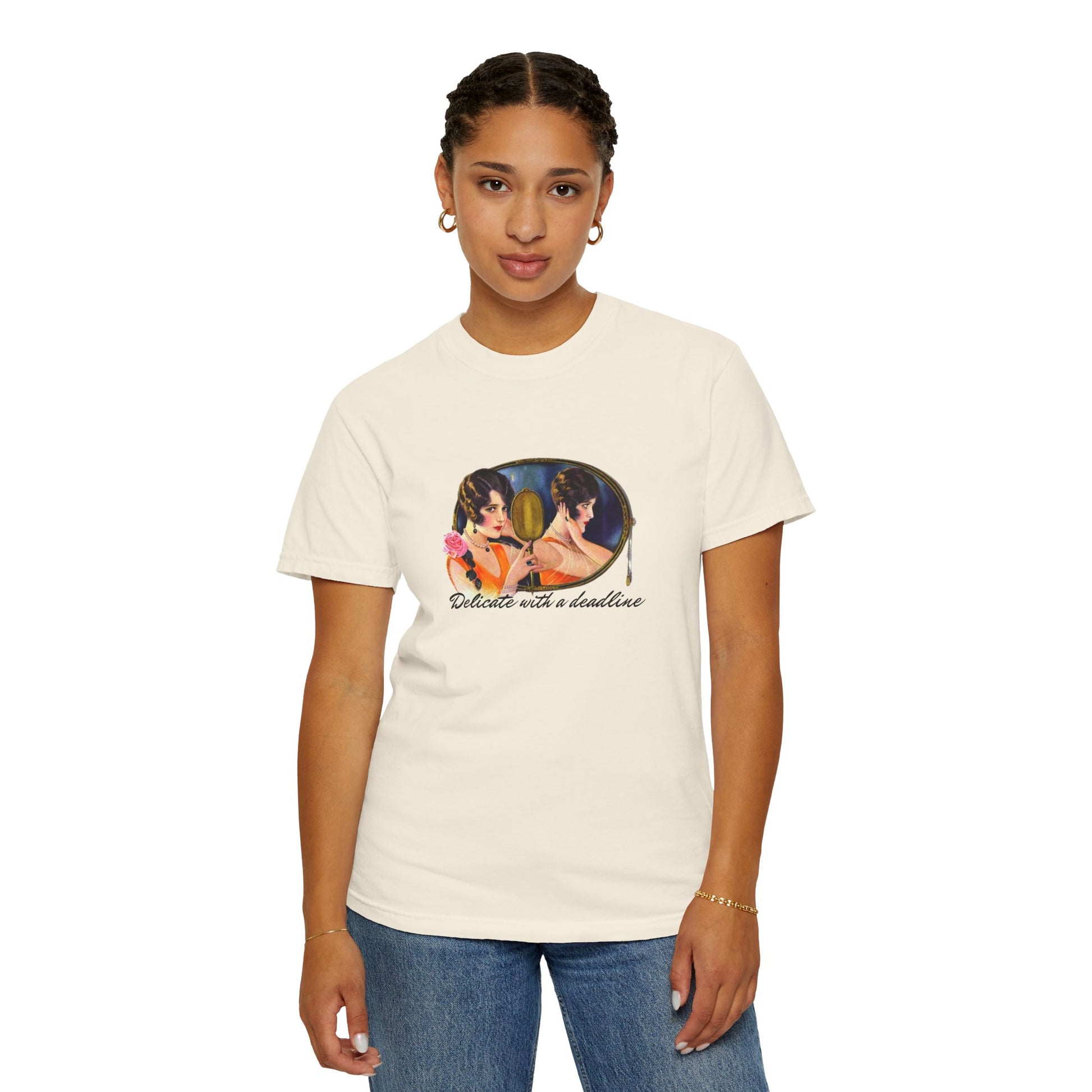 'Delicate with a Deadline' Unisex Garment-Dyed T-Shirt - Creative & Casual Style