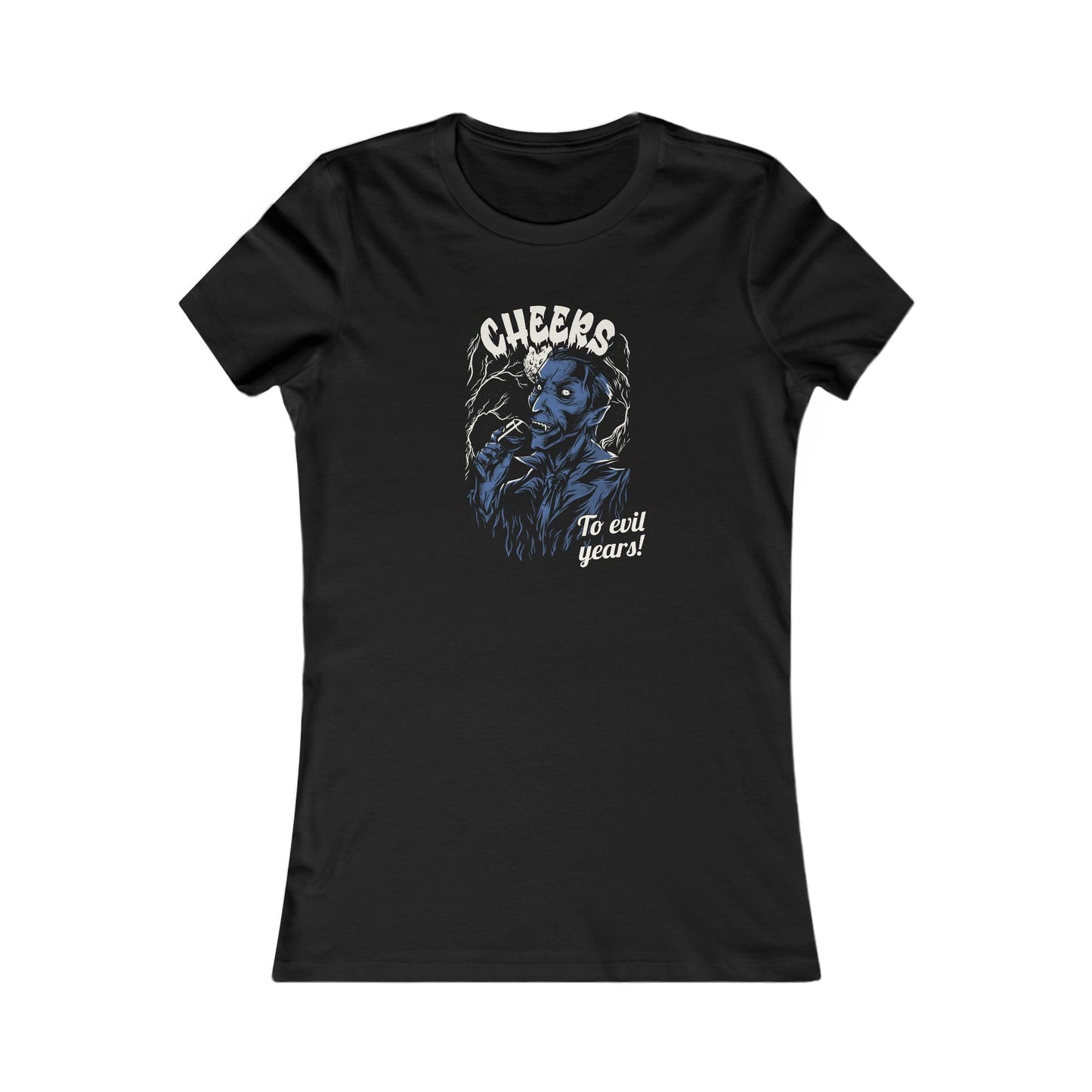 Cheers to the Future Women's Tee - Retro Horror Graphic Shirt