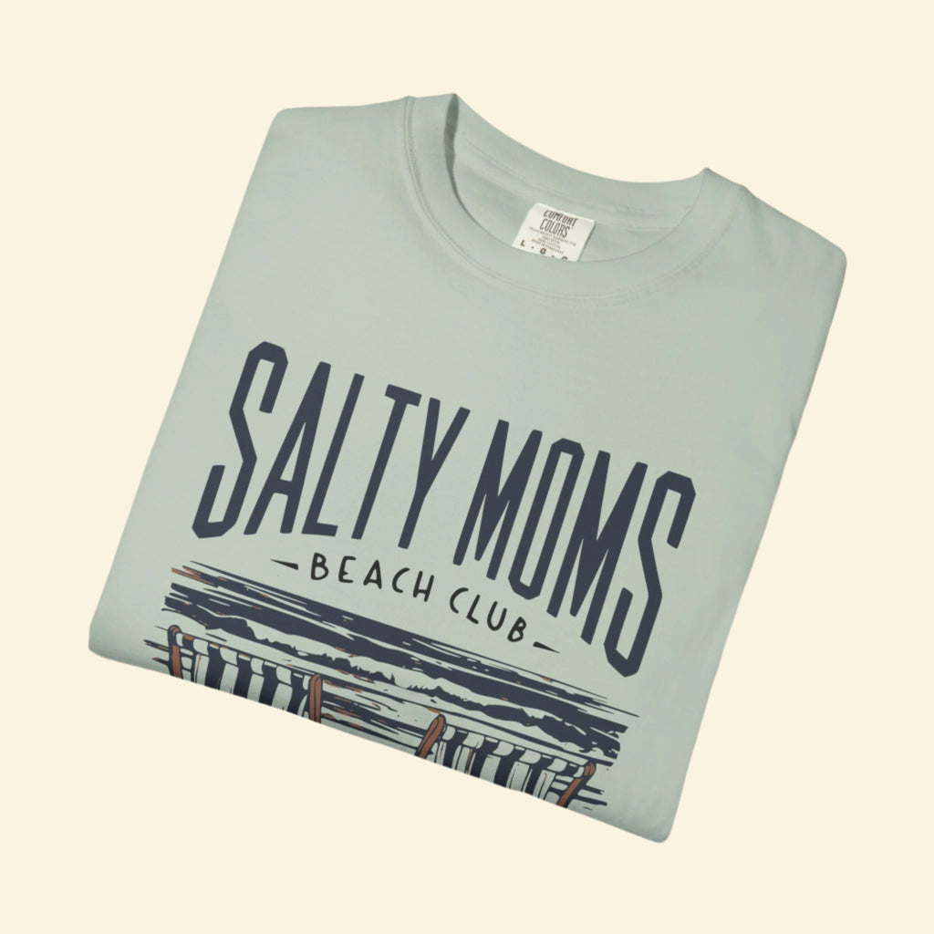 Salty Moms Beach Club T-Shirt - Summer Vibes, Fun in the Sun!