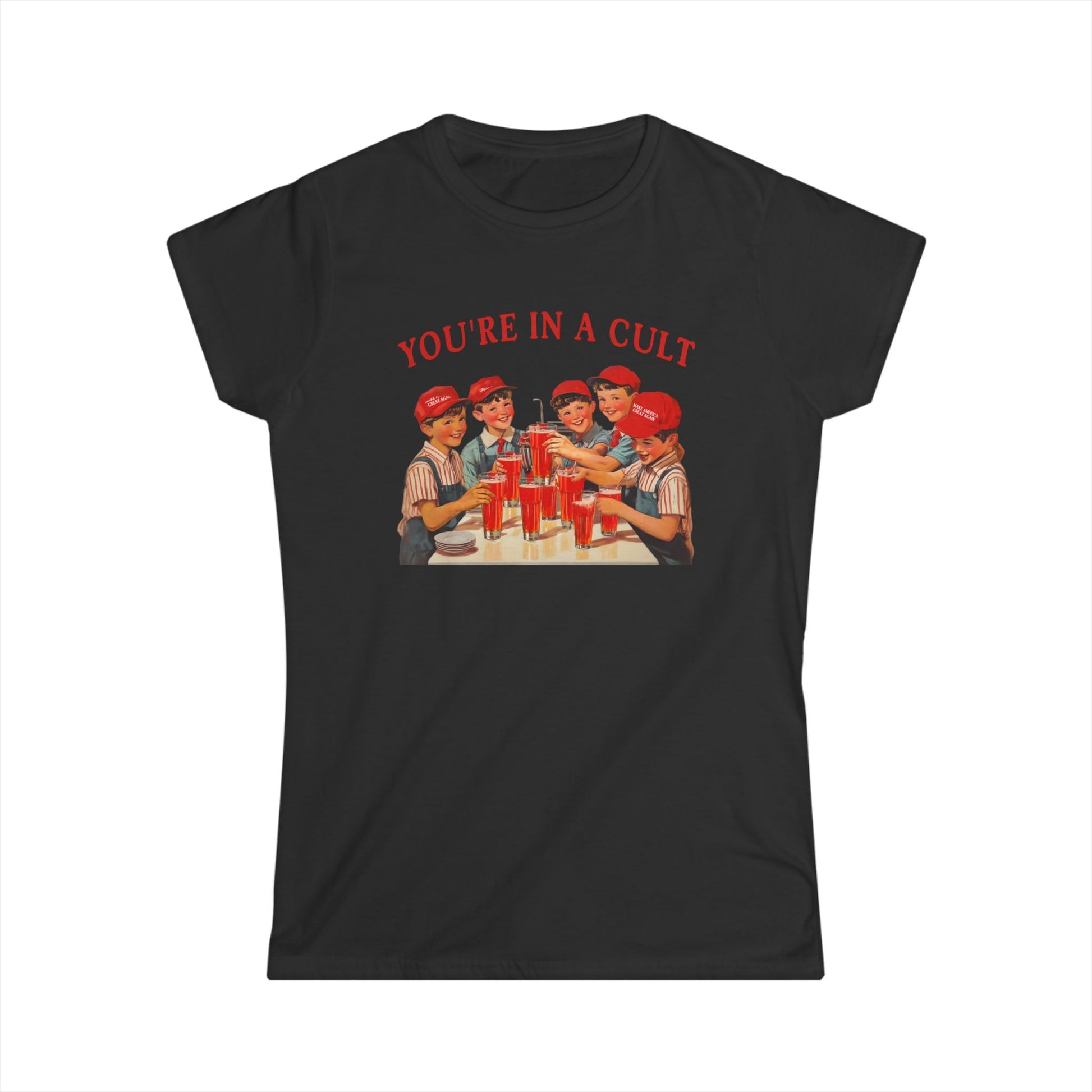 Women's Softstyle Tee - You're in a Cult Vintage Graphic T-Shirt