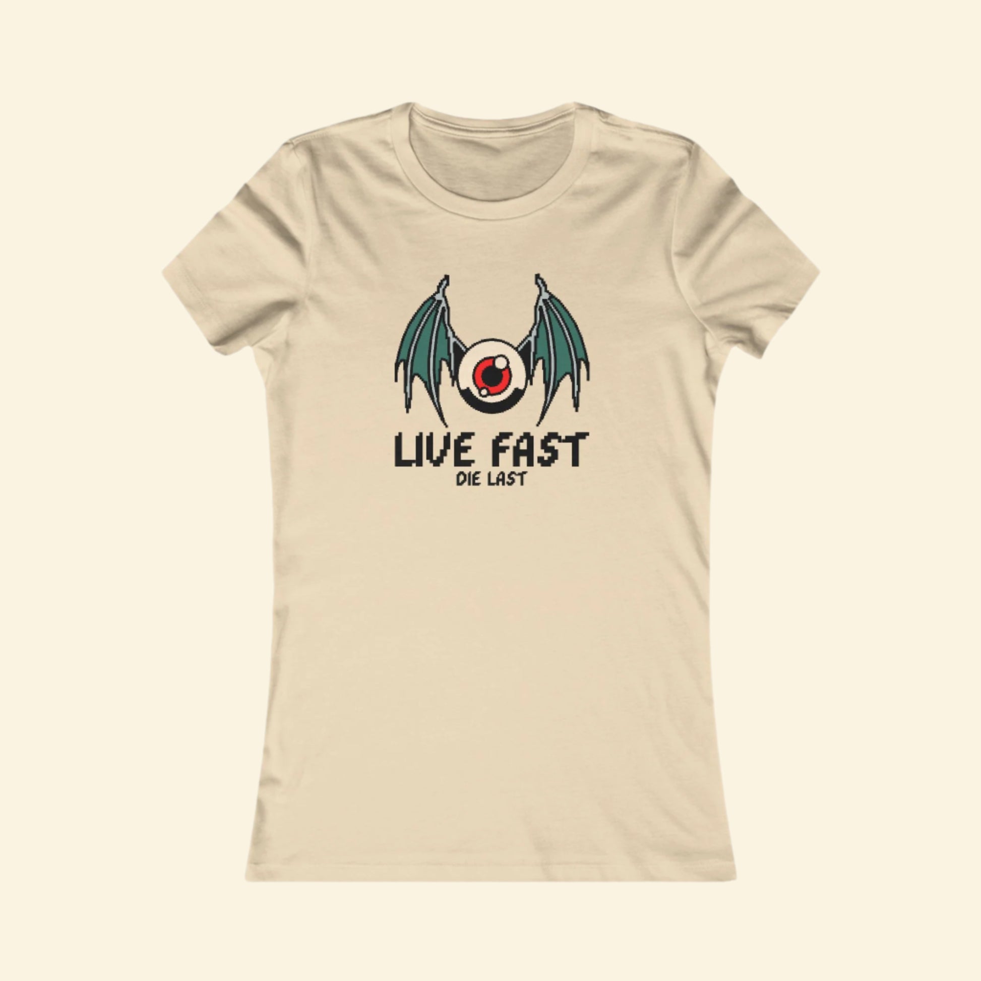 Live Fast Die Last Women's Graphic Tee - Horror Retro Shirt