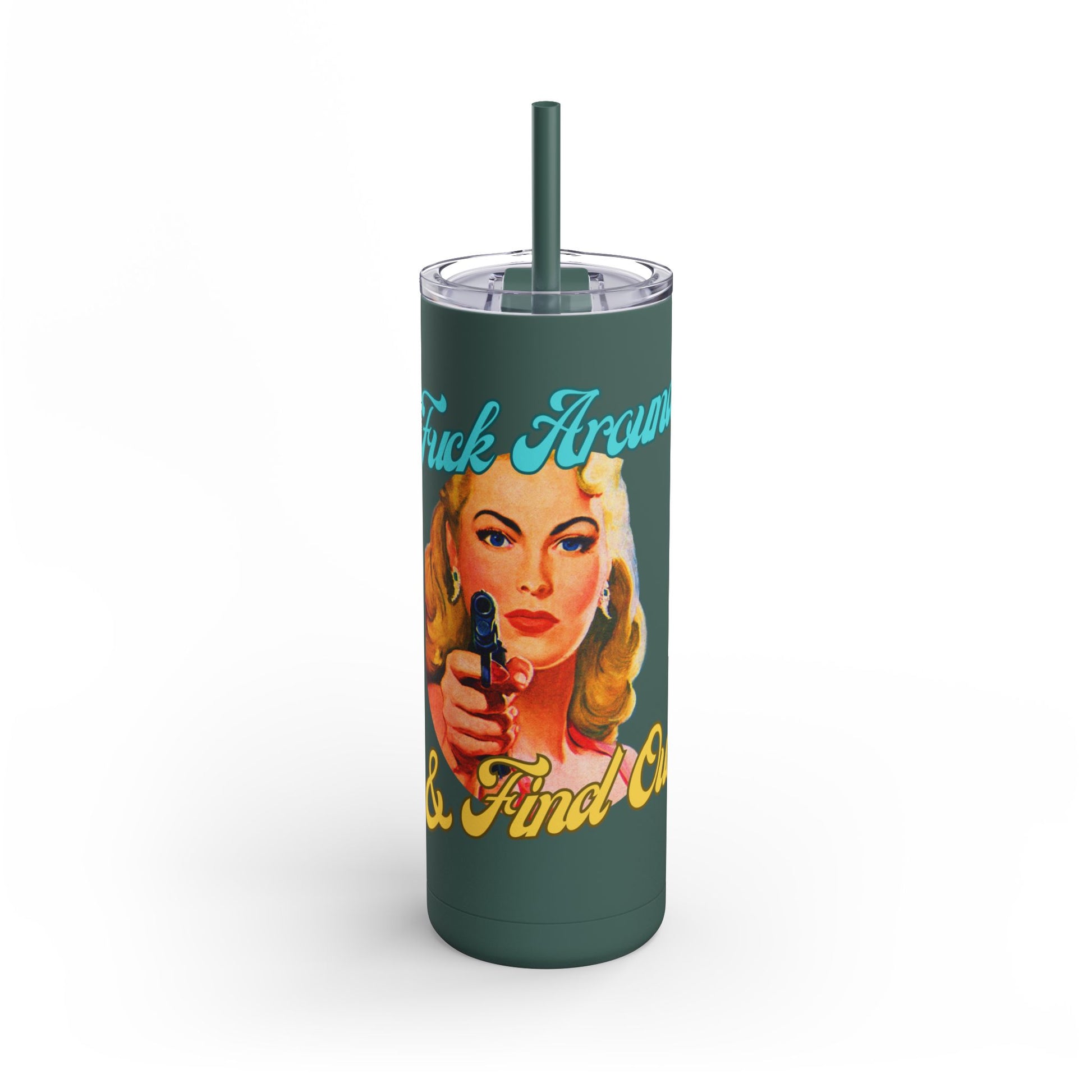 Retro Glamour 20oz Tumbler - F Around and Find Out Design