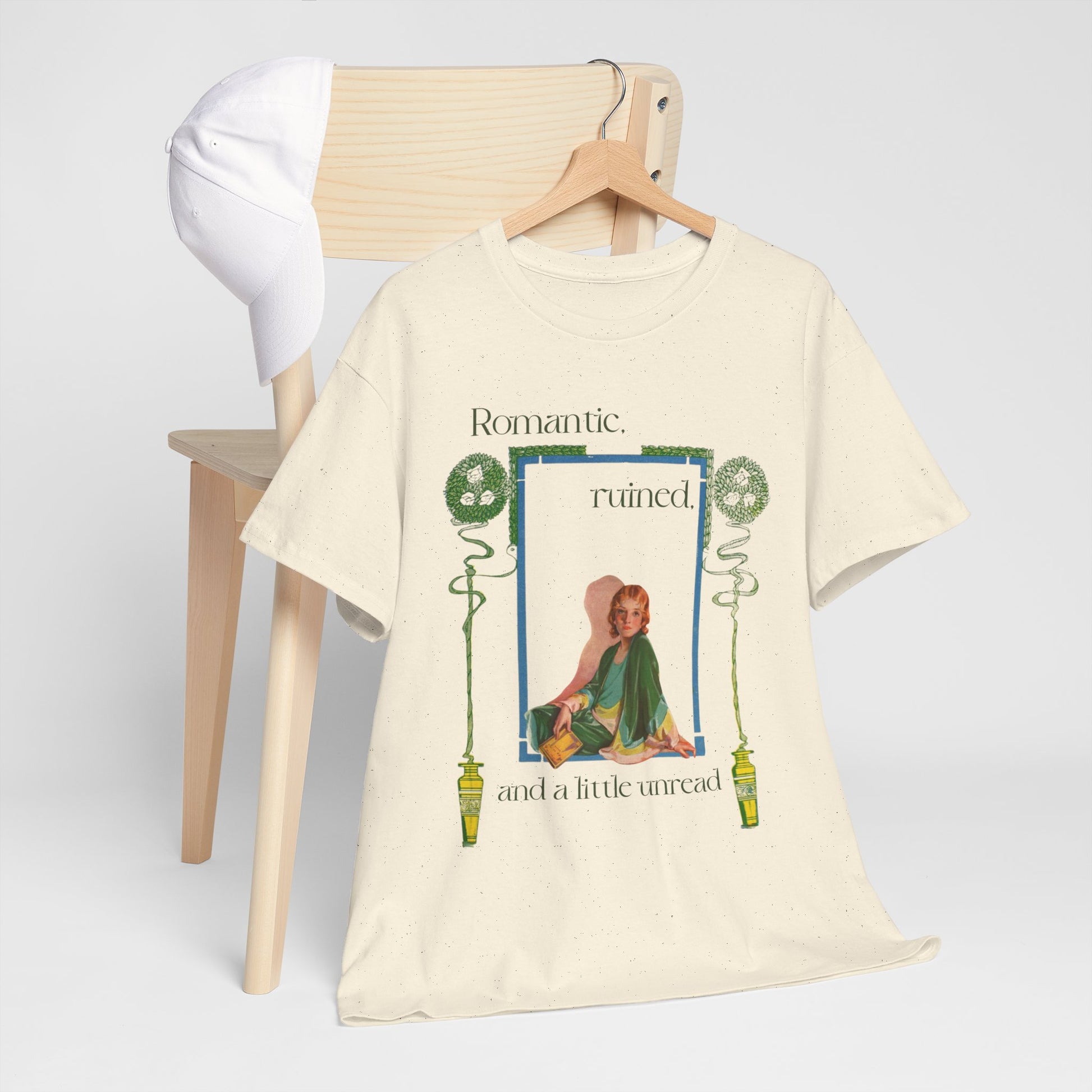 Poet's Soul Vintage Tee-" Romantic, Ruined, and a Little Unread" Retro Tee
