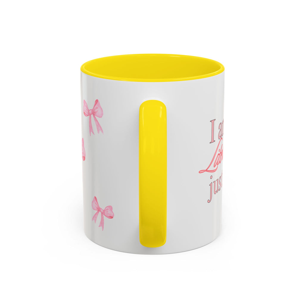 Stylish Pink Bow Accent Coffee Mug - Perfect Gift for Girly Vibes