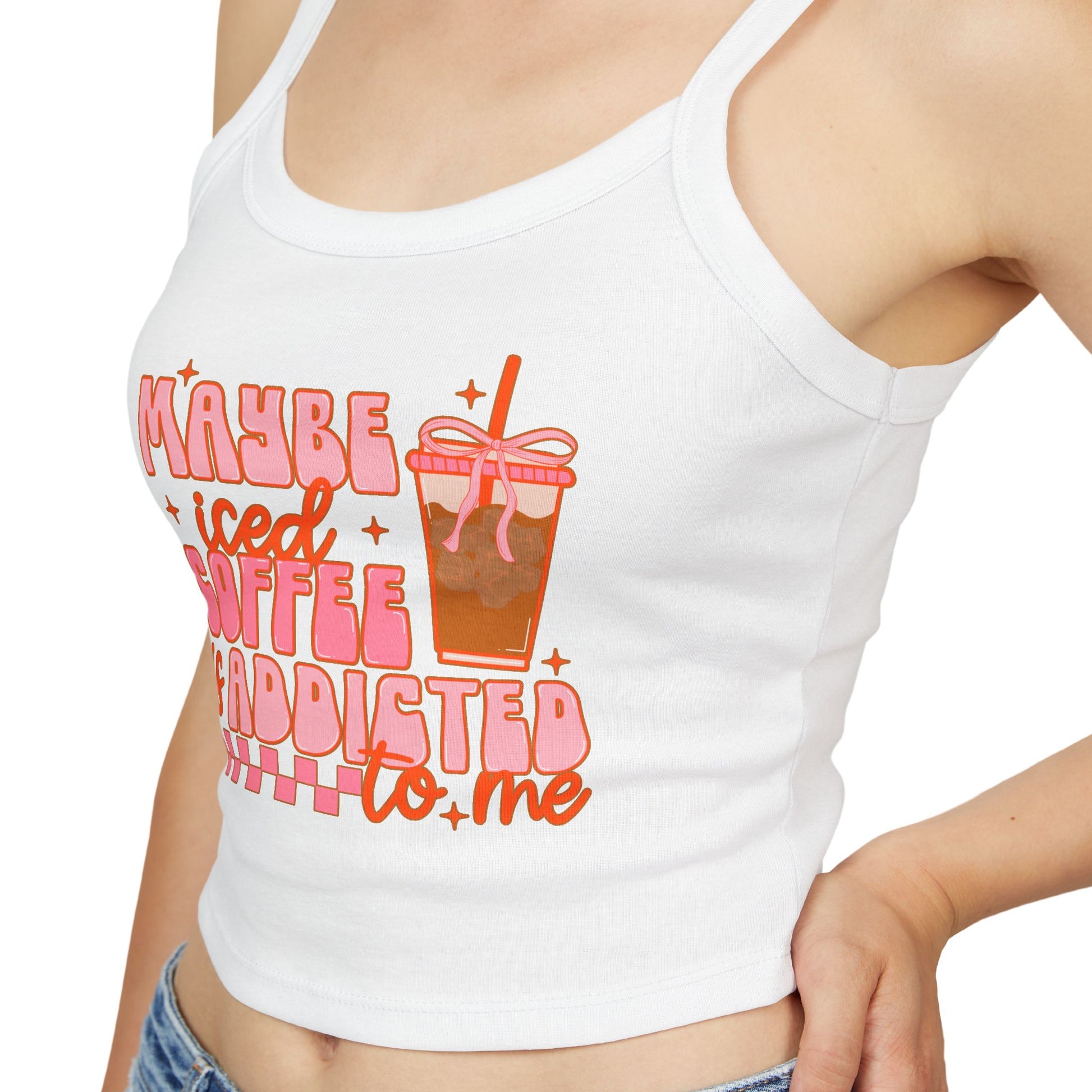 Coffee Addict Spaghetti Strap Tank Top, Summer Fashion
