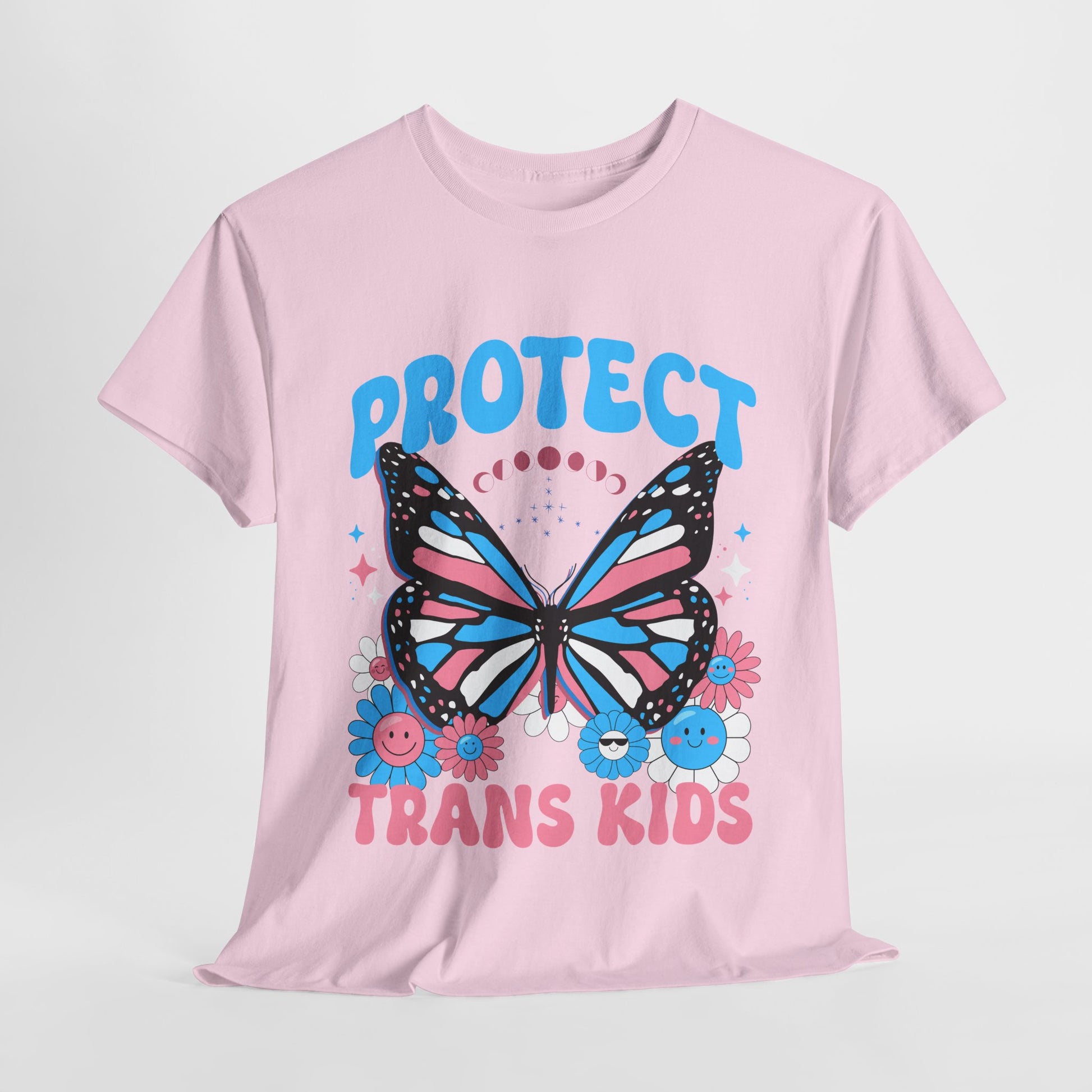 Protect Trans Kids Butterfly Tee, Comfortable Unisex T-Shirt