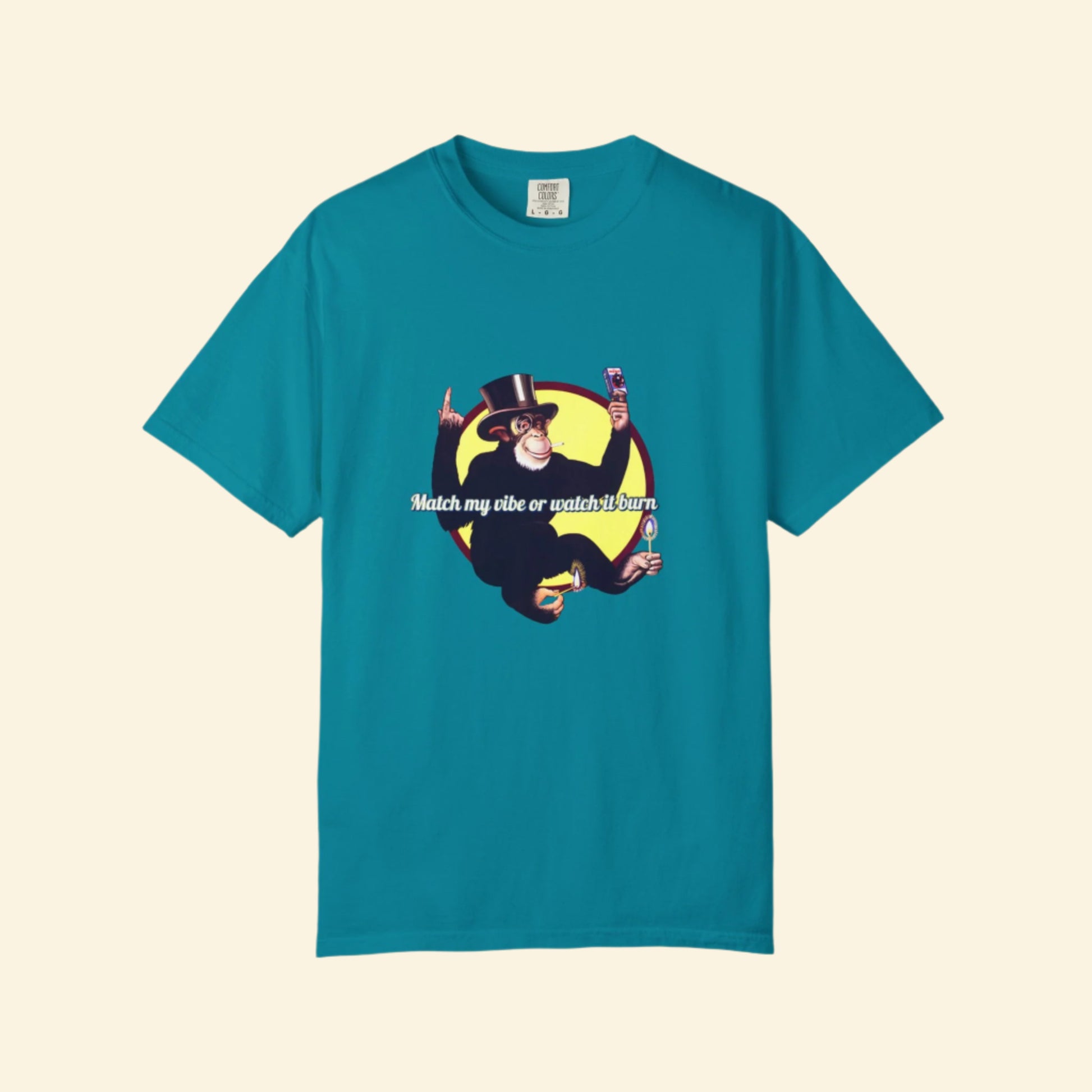 Match My Vibe Unisex Garment-Dyed T-Shirt | Fun Graphic Tee for Casual Days