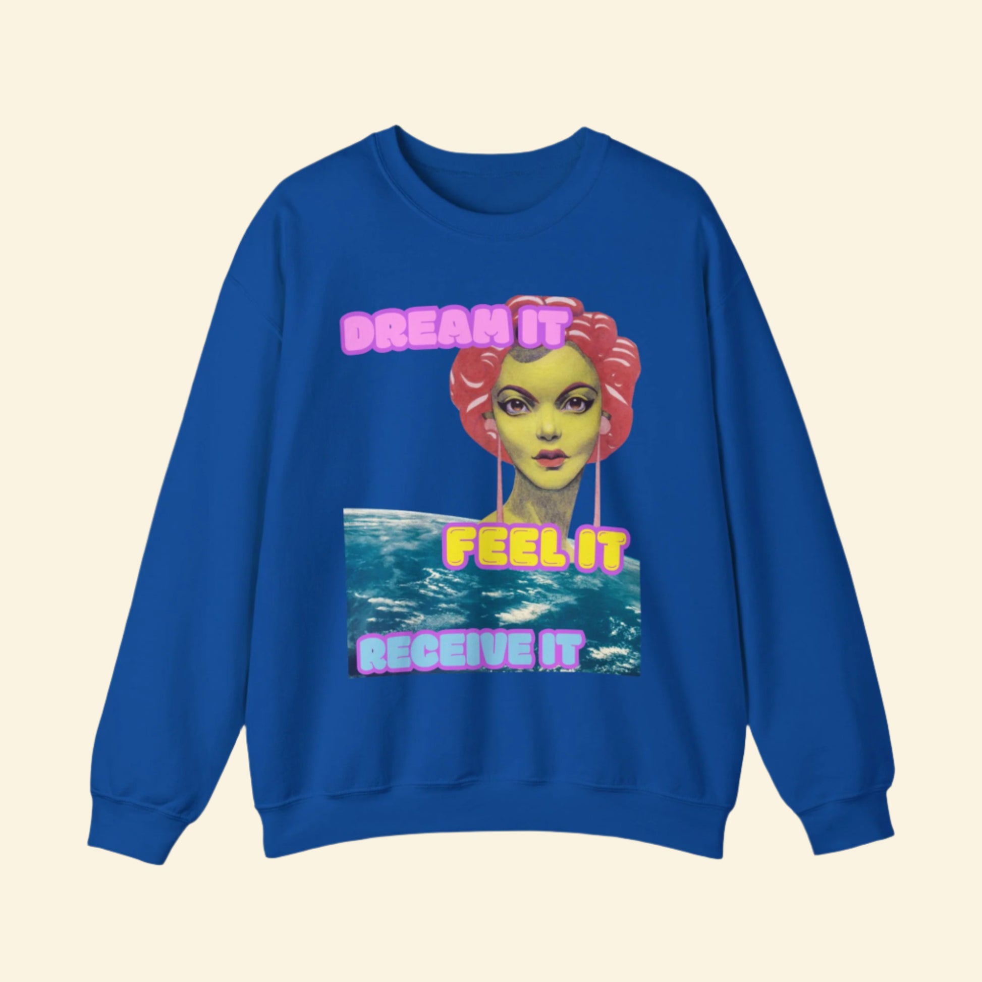 Dream It, Feel It, Receive It Sweatshirt - Unisex Heavy Blend™ Crewneck for Inspirational Vibes