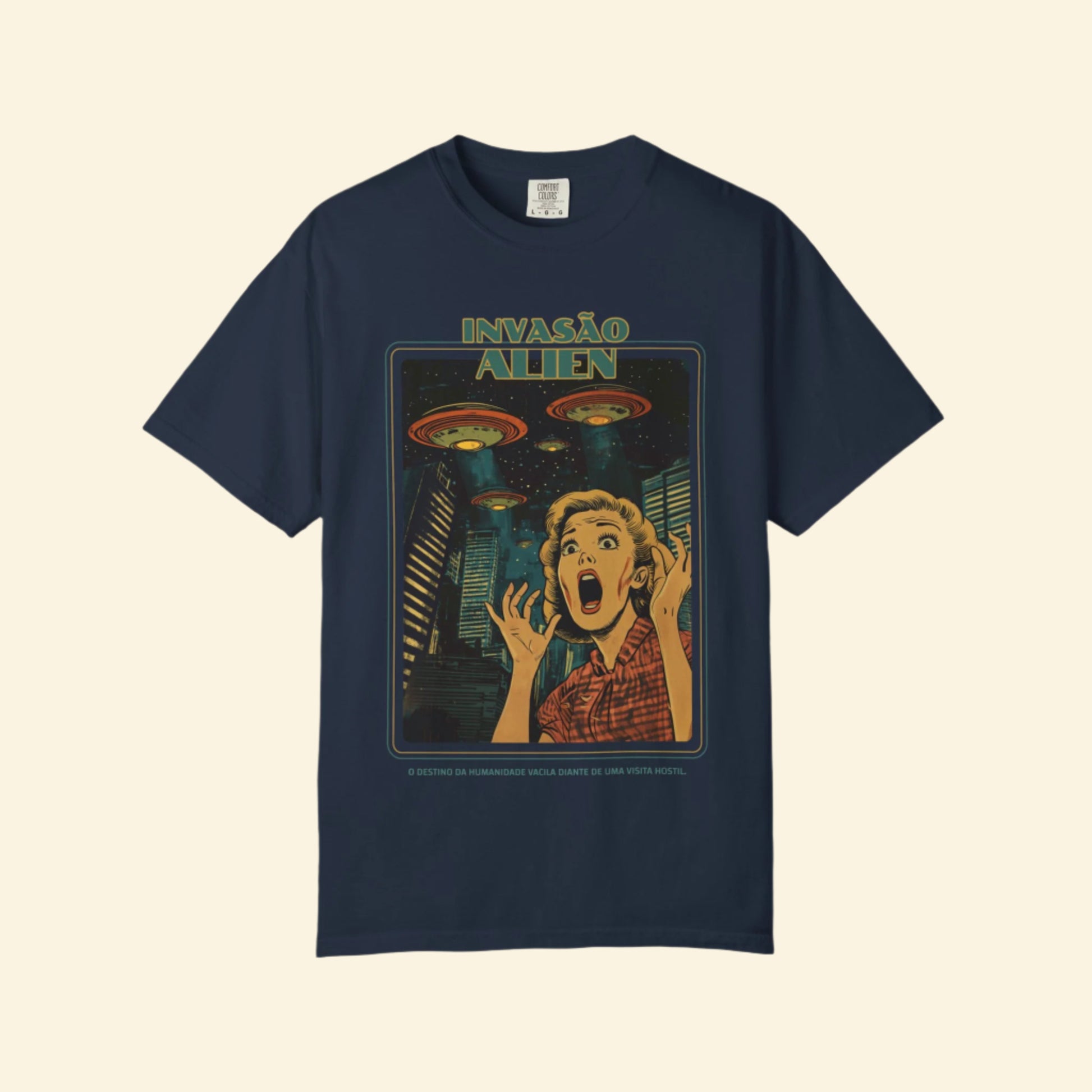 Retro Alien Invasion Unisex Tee - Graphic T-shirt for Sci-Fi Lovers