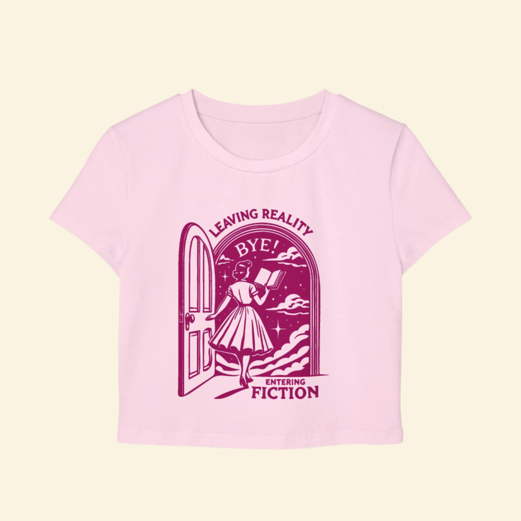 Leaving Reality Baby Tee - Fun Graphic for Book Lovers