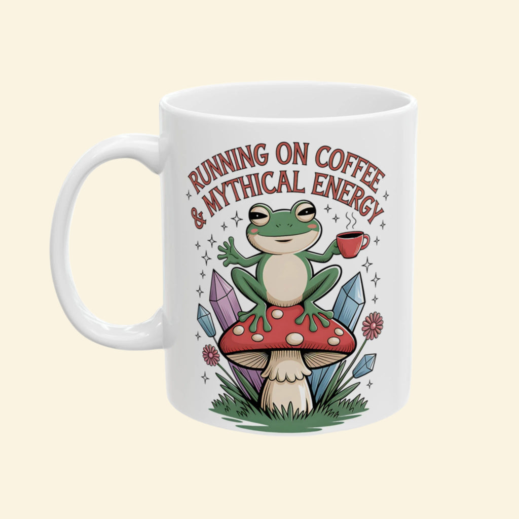 Magical Coffee Mug, Mystical Frog Retro Design Mug