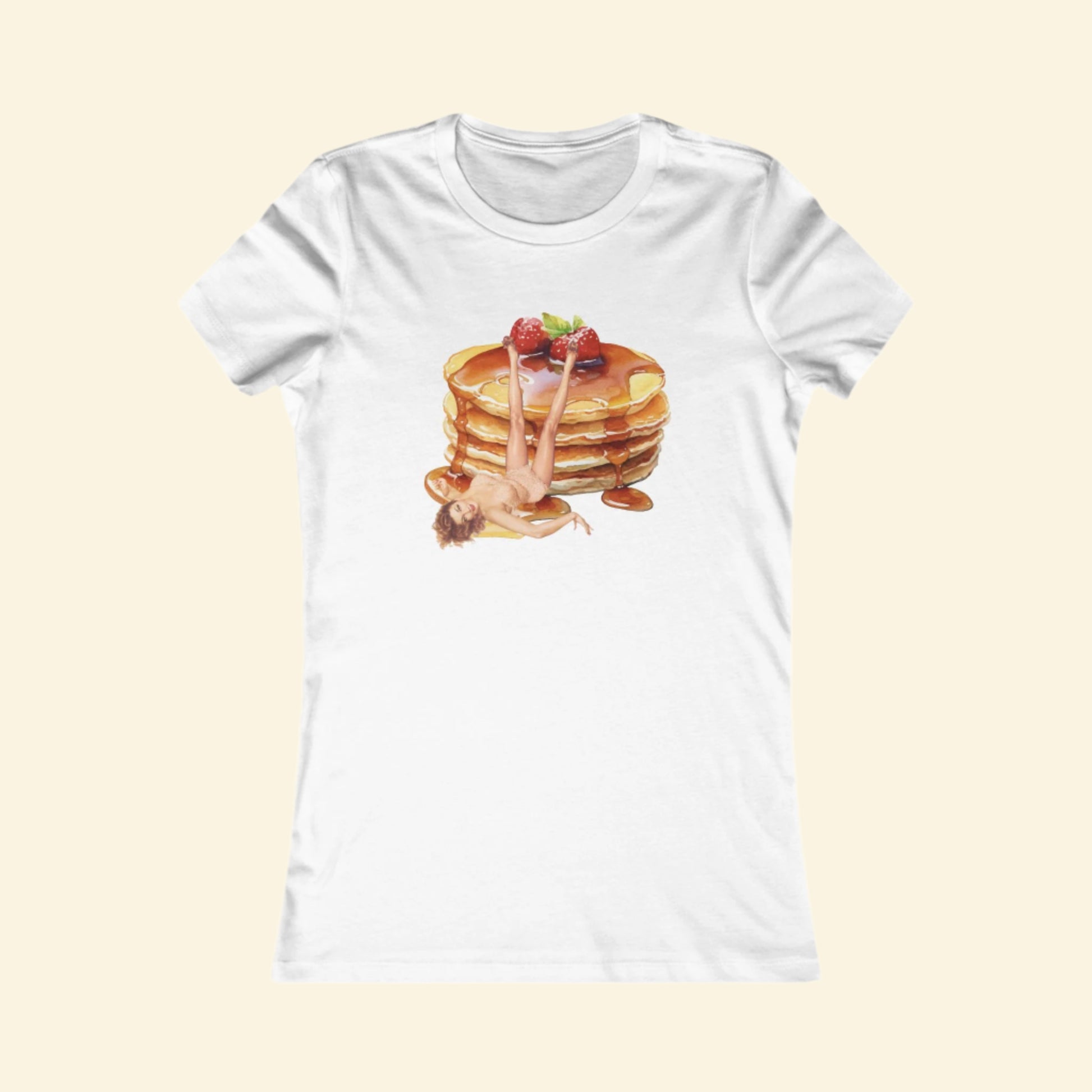 Whimsical Foodie Tee, Fun, Vintage Pancake Graphic T-Shirt