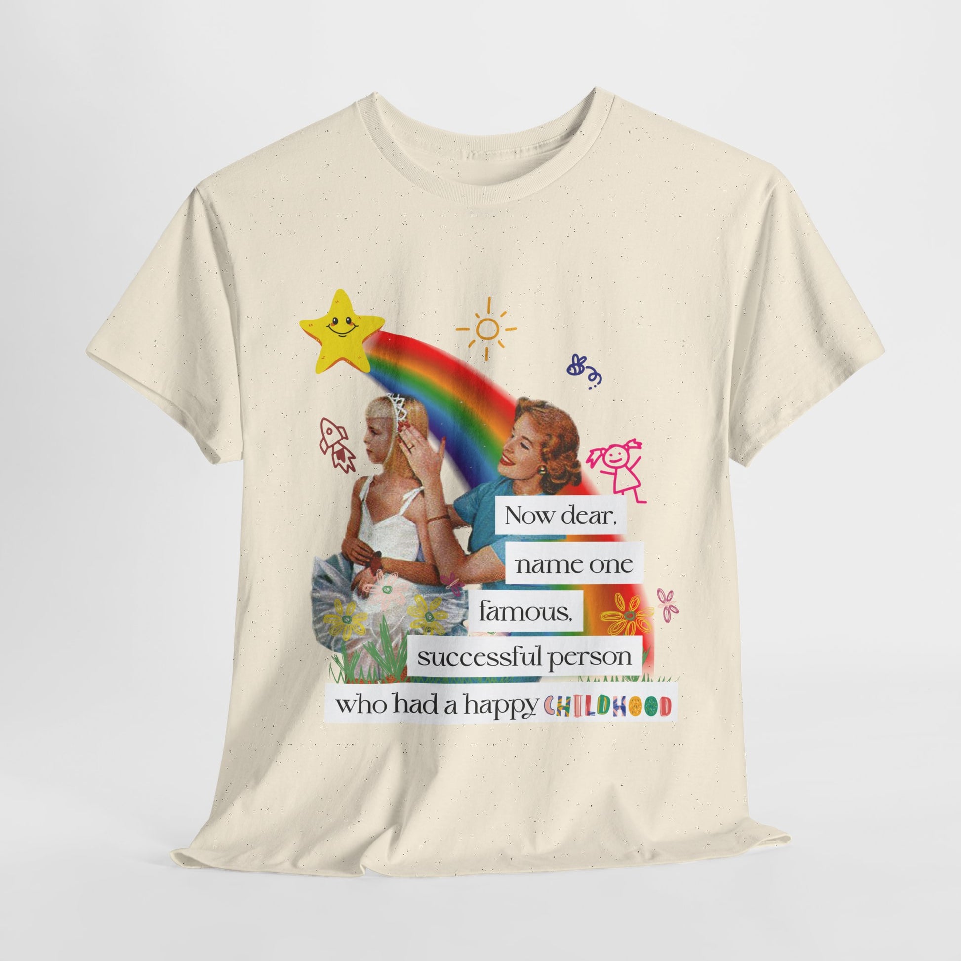 Childhood Humor Unisex Heavy Cotton Tee, Vintage Nostalgia Graphic T-Shirt