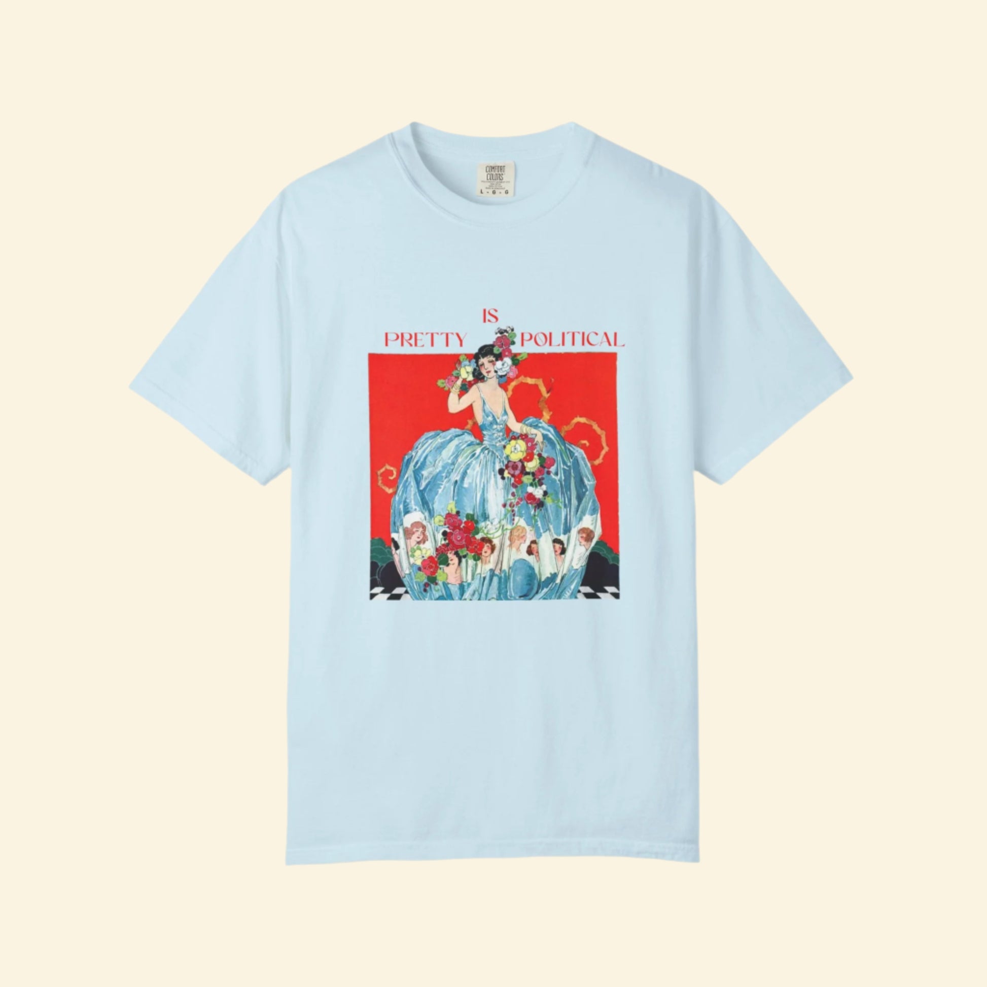 Political Statement T-Shirt, "Pretty Is Political" Vintage Aesthetic