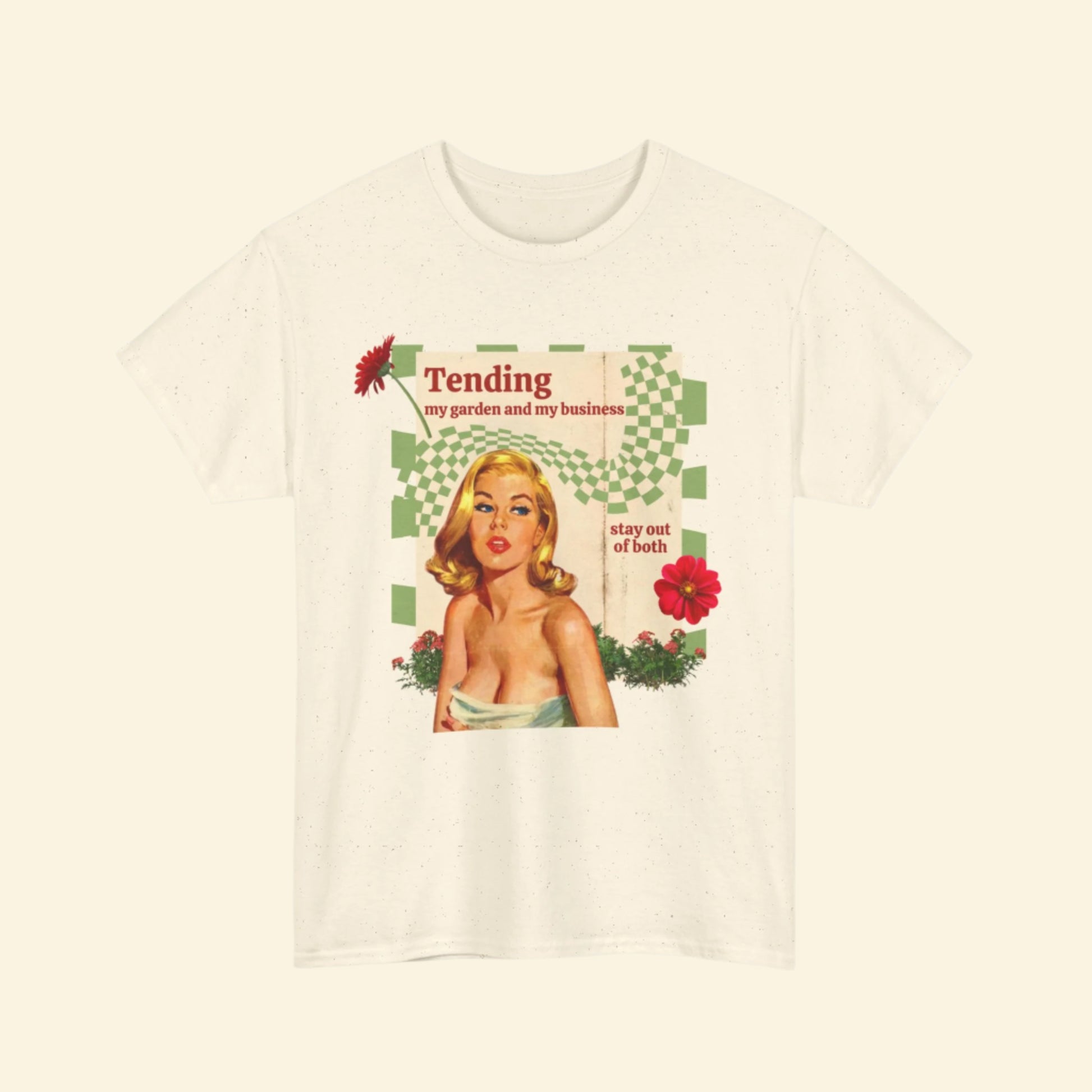 Vintage-Inspired Gardener's Tee | Unisex Heavy Cotton T-Shirt, Retro Gardening Shirt