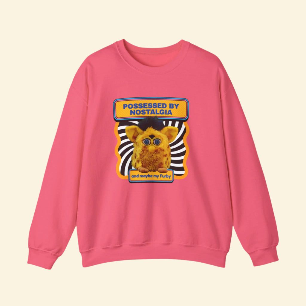 Nostalgic Furby Sweatshirt - Unisex Heavy Blend™ Crewneck for Cozy Retro Vibes