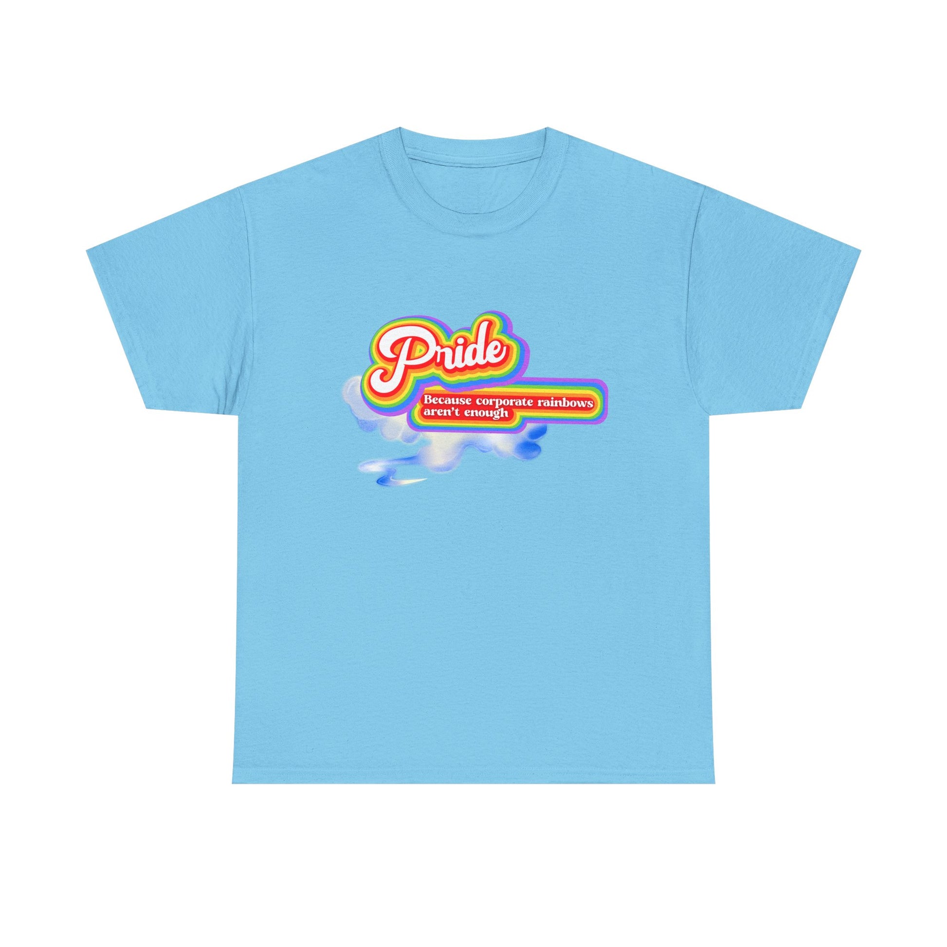 Pride Unisex Heavy Cotton Tee, Rainbow Shirt, LGBT Apparel Retro Tee