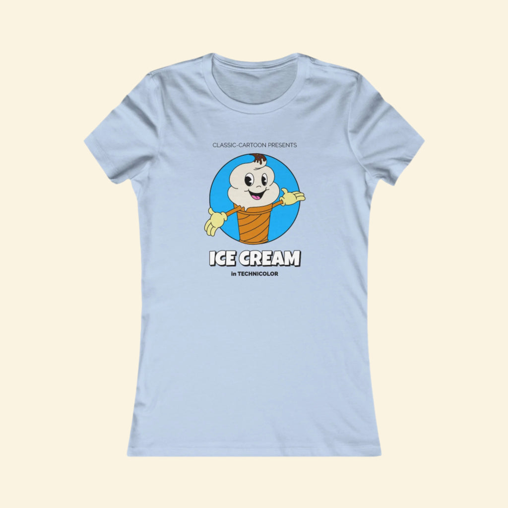 Ice Cream Cartoon Tee, Fun Graphic T-Shirt, Cute Summer Apparel