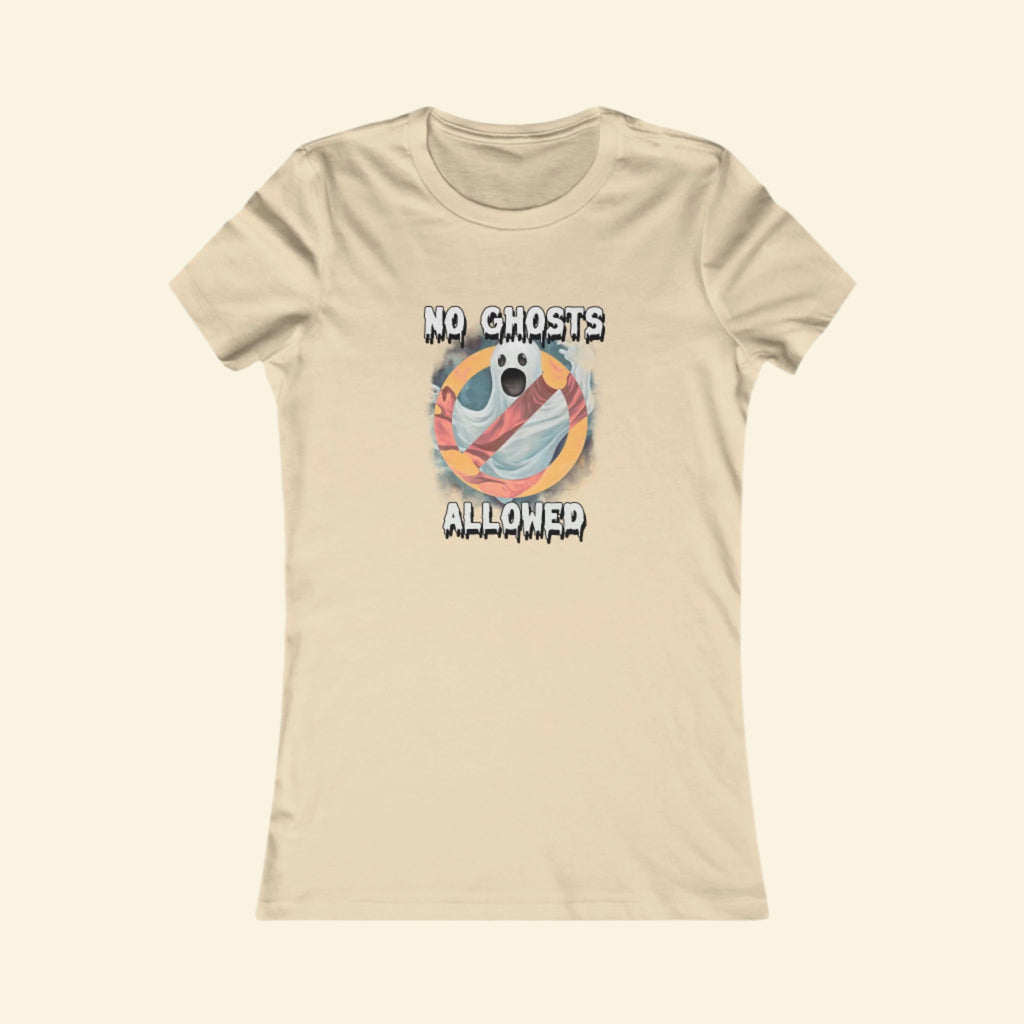 No Ghosts Allowed Women's Tee - Fun Halloween T-Shirt for Spooky Season