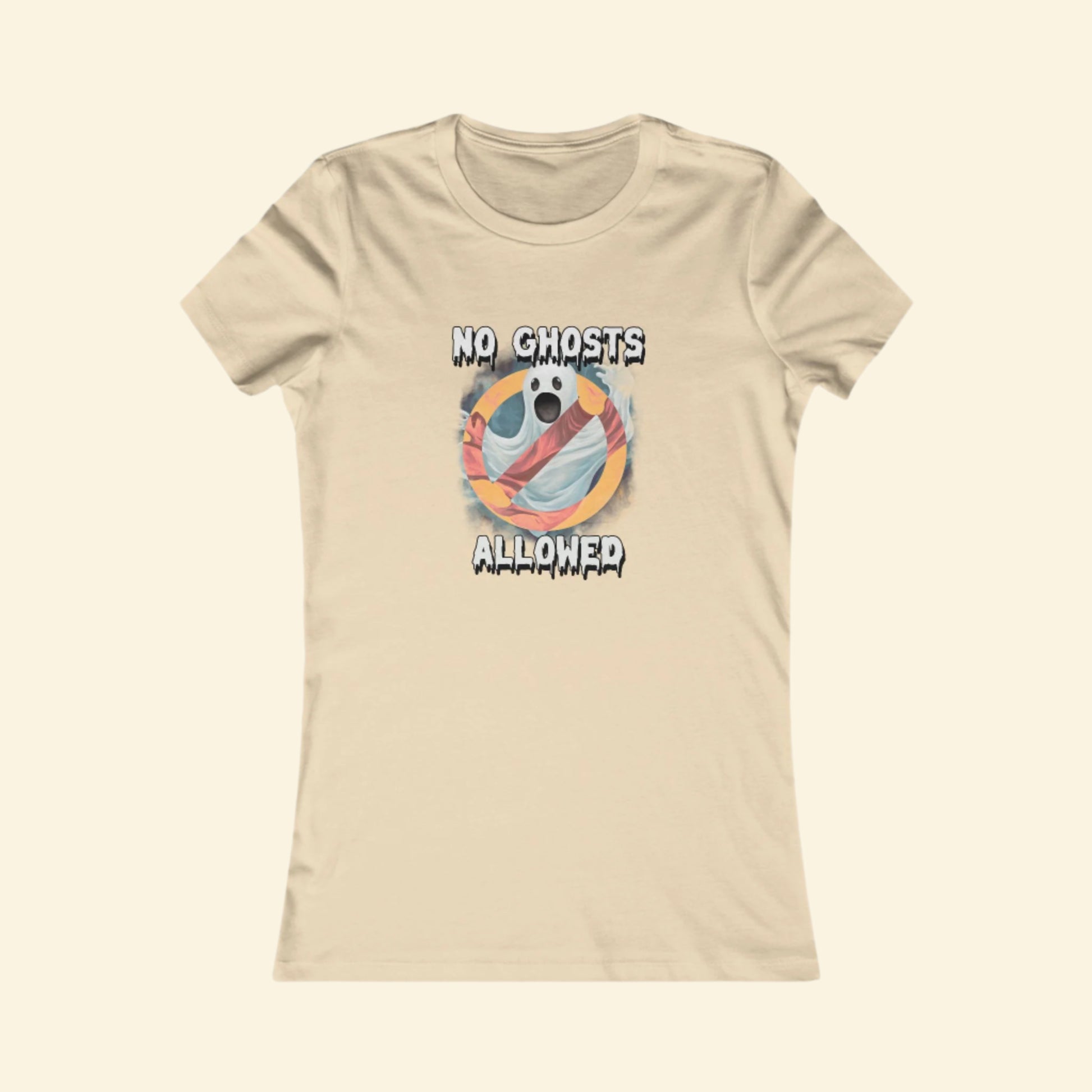 No Ghosts Allowed Women's Tee - Fun Halloween T-Shirt for Spooky Season