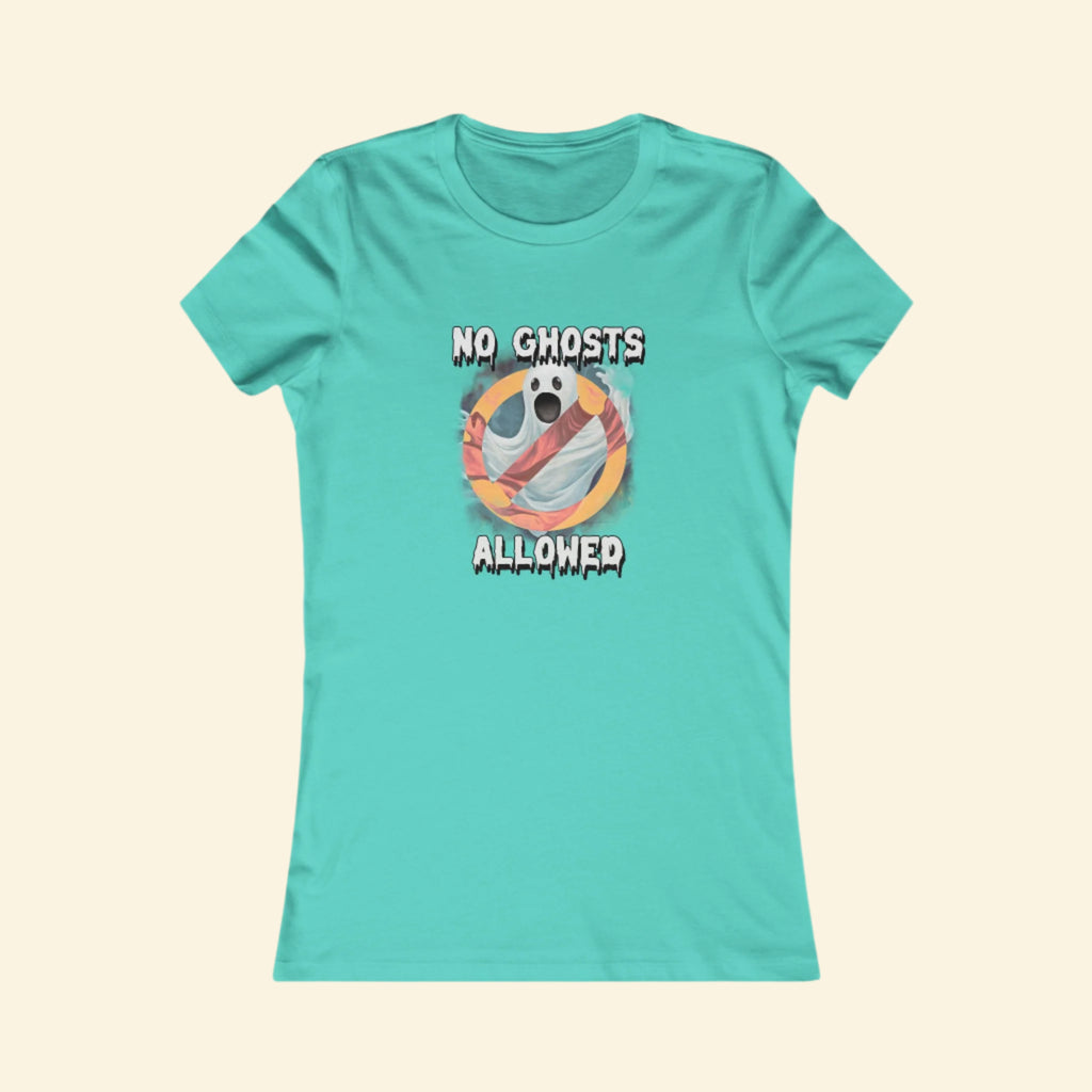 No Ghosts Allowed Women's Tee - Fun Halloween T-Shirt for Spooky Season
