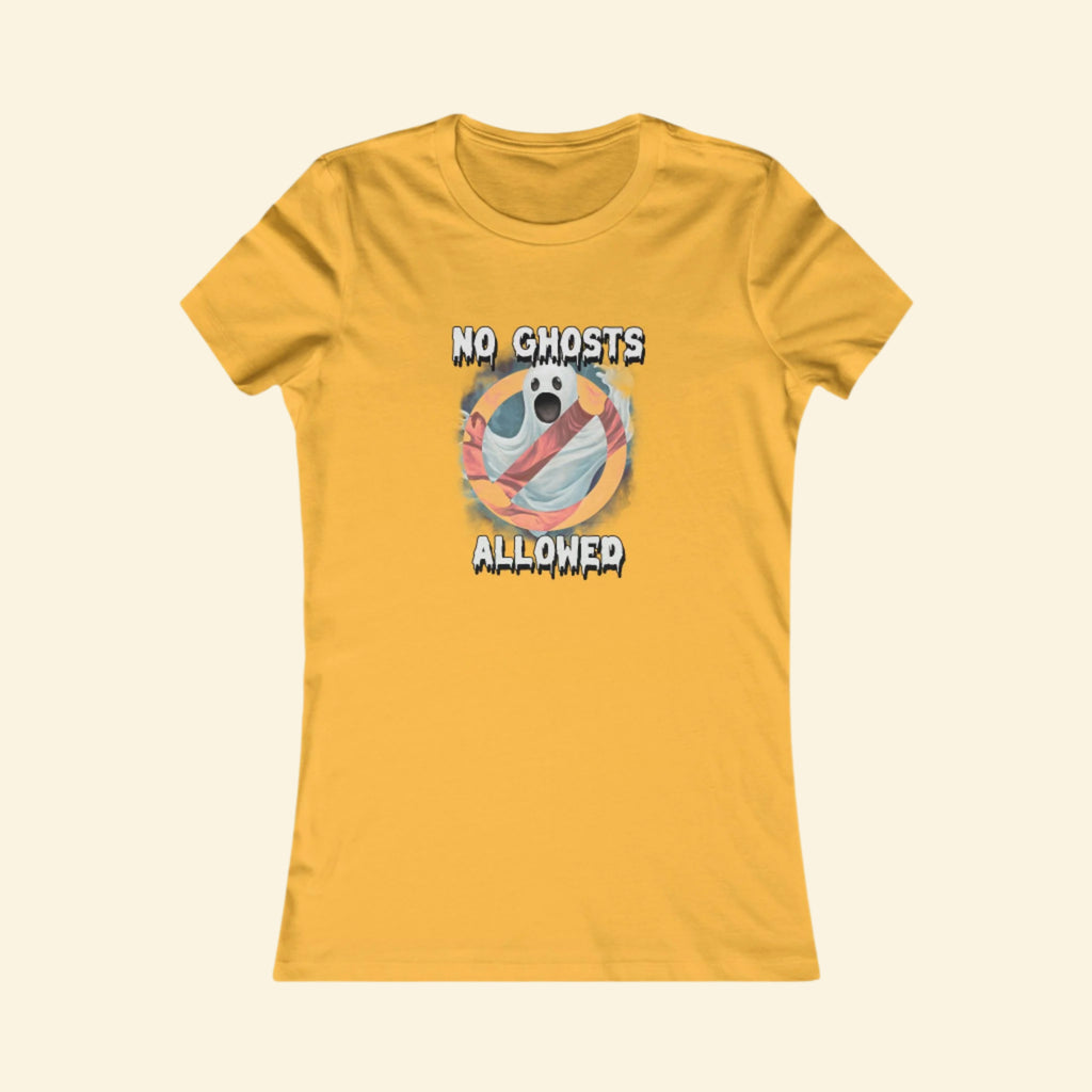 No Ghosts Allowed Women's Tee - Fun Halloween T-Shirt for Spooky Season
